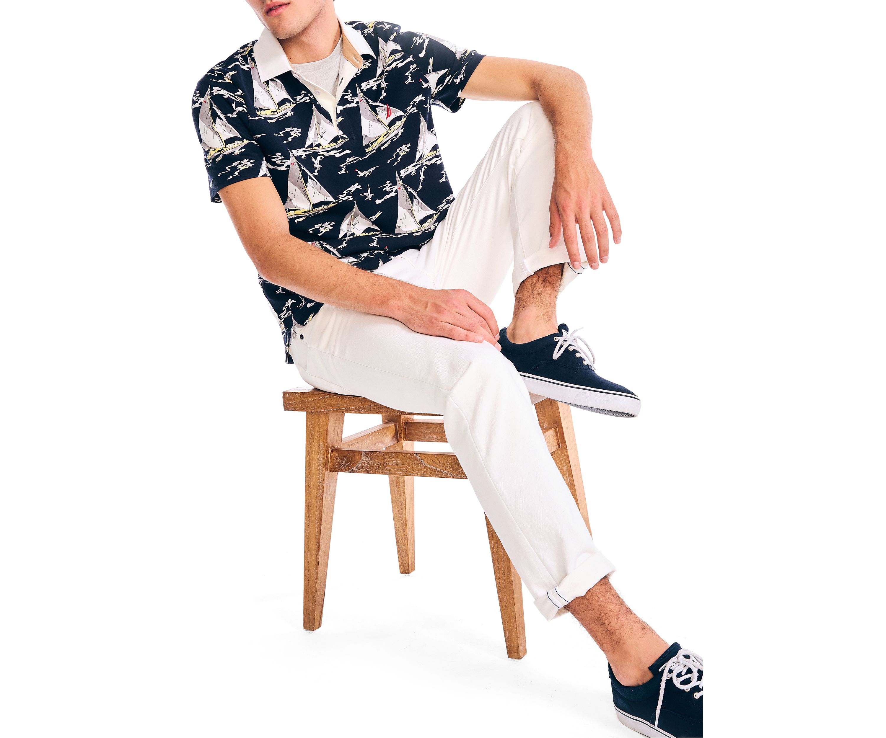 Sustainably Crafted Classic Fit Printed Rugby Polo Shirt