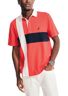 Sustainably Crafted Classic Fit Pieced Rugby Polo Shirt