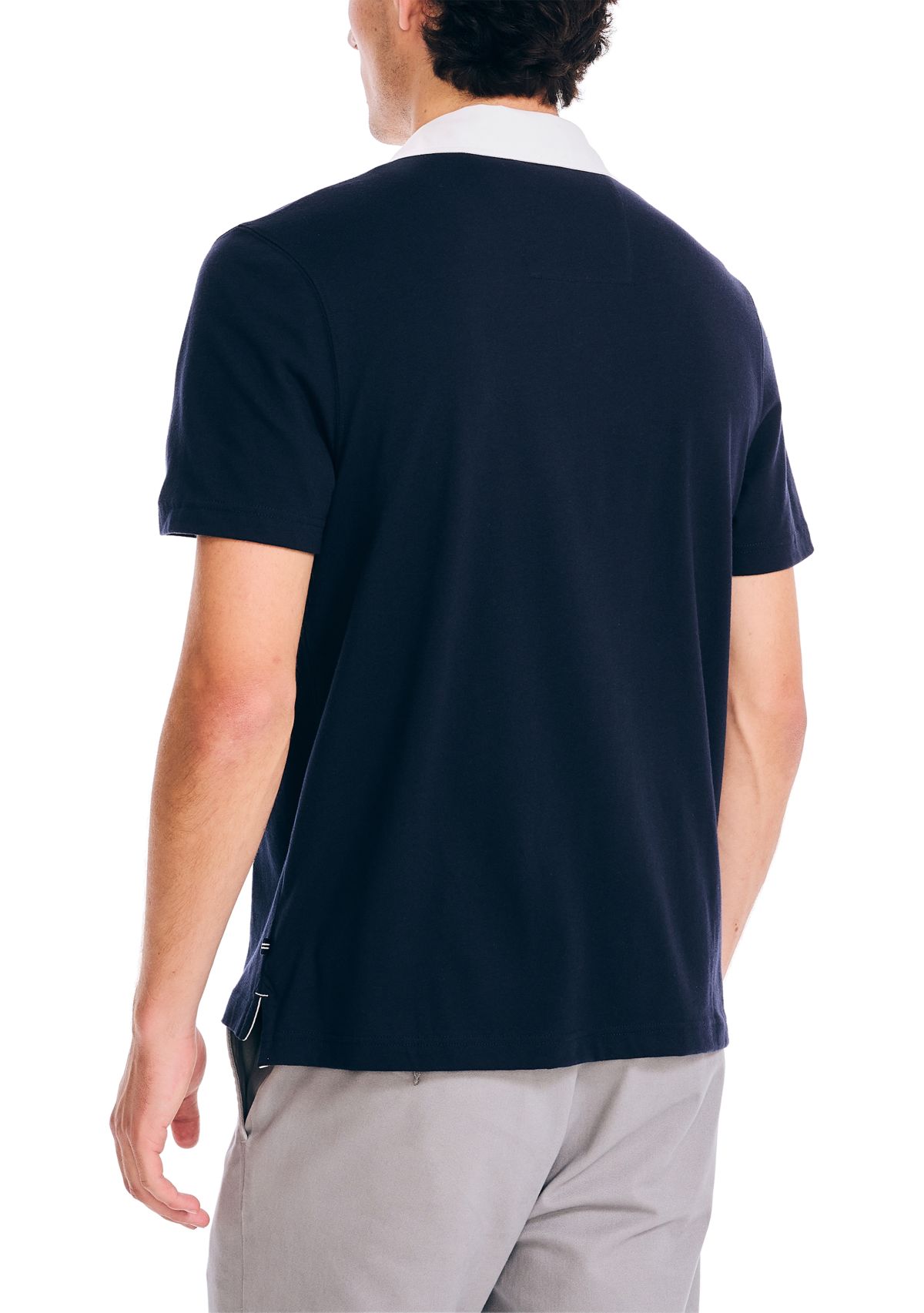 Sustainably Crafted Classic Fit Pieced Rugby Polo Shirt 