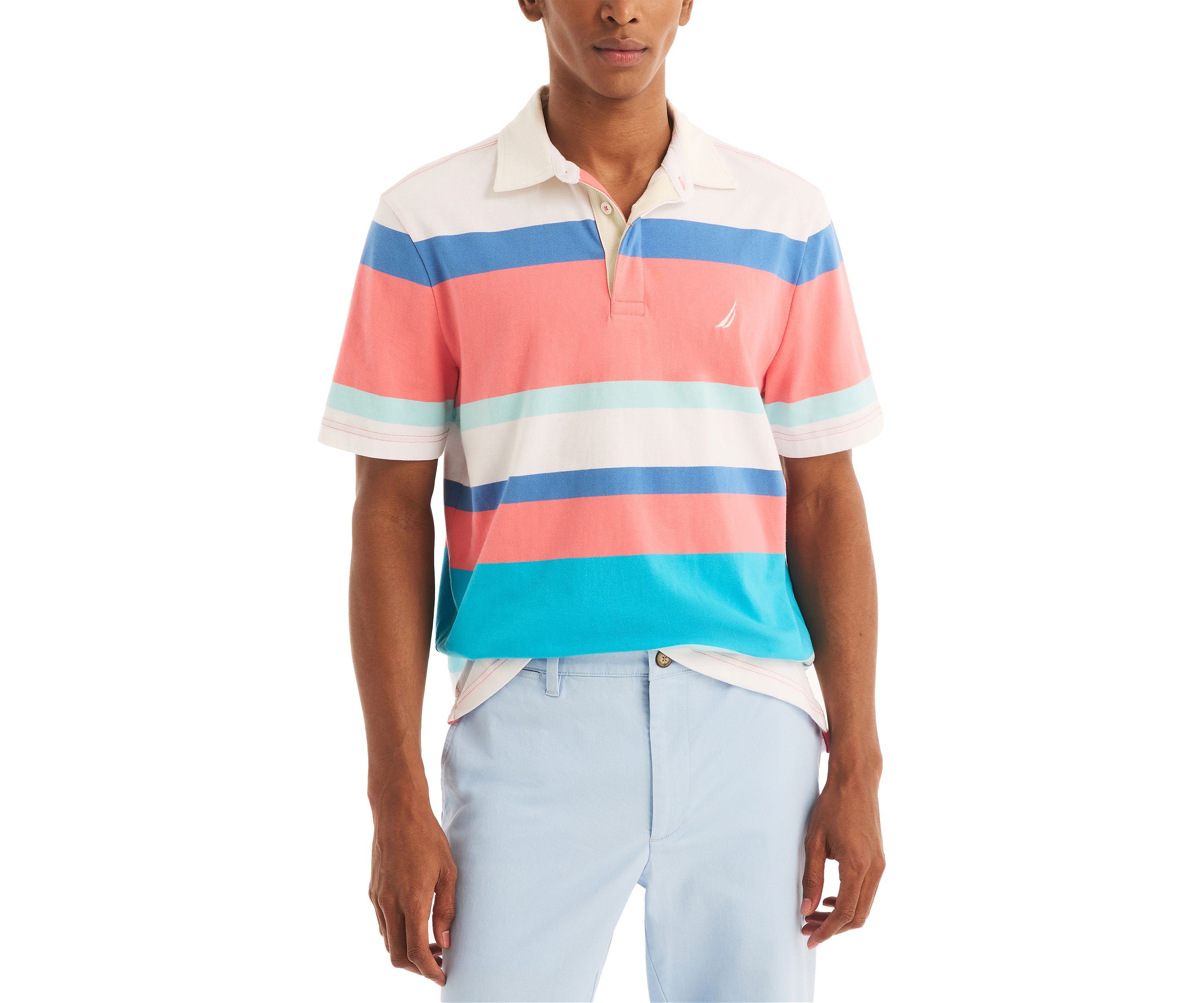 Sustainably Crafted Classic Fit Striped Rugby Polo Shirt