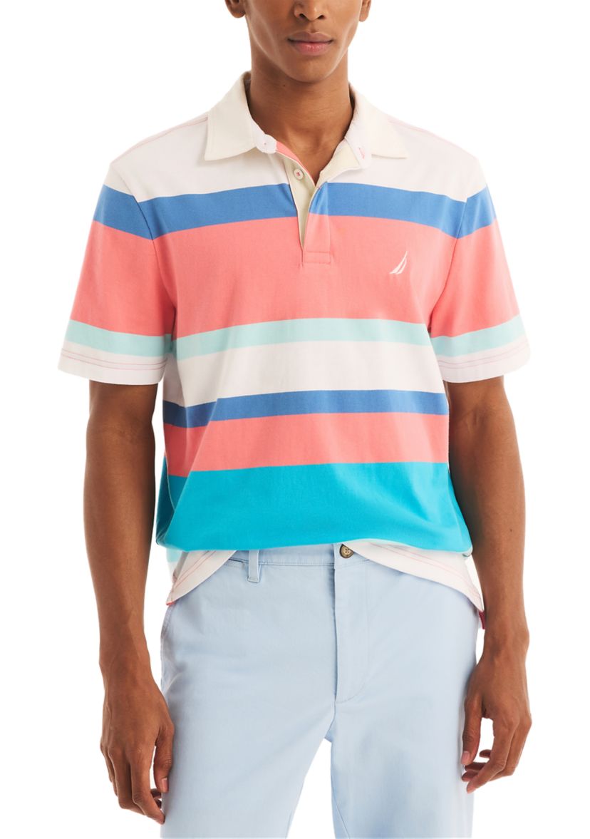 Sustainably Crafted Classic Fit Striped Rugby Polo Shirt