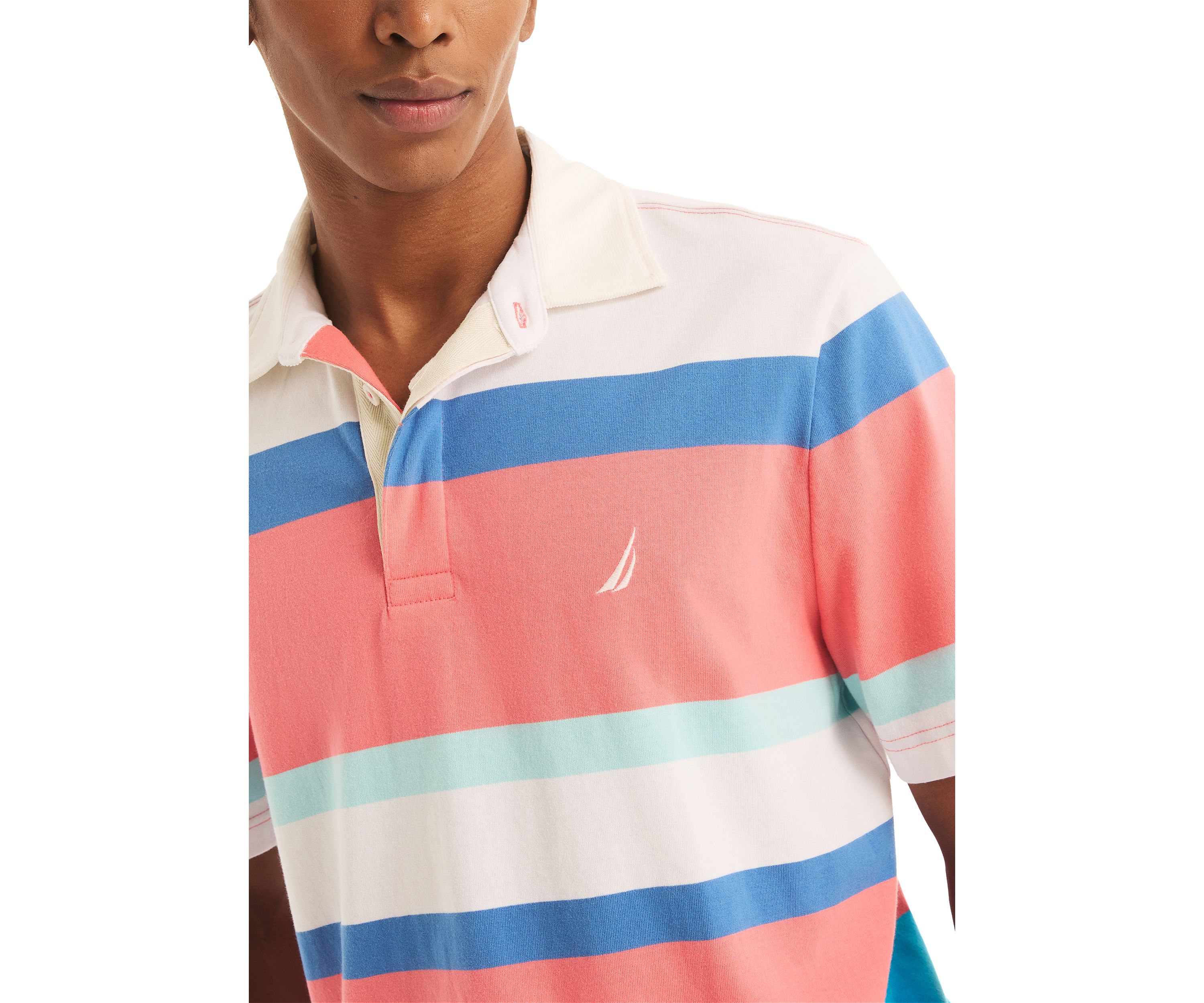 Sustainably Crafted Classic Fit Striped Rugby Polo Shirt