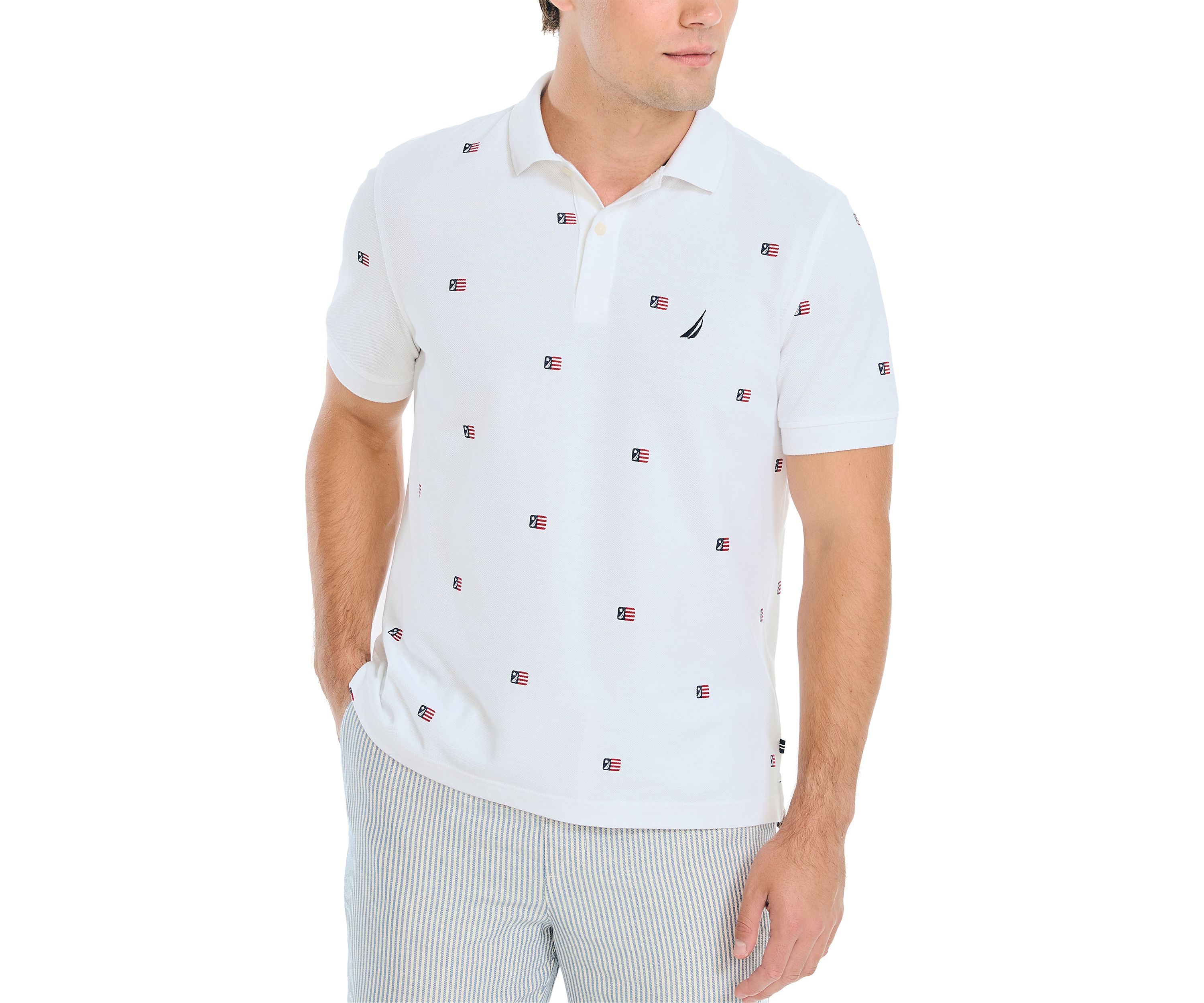 Sustainably Crafted Classic Fit Printed Polo Shirt
