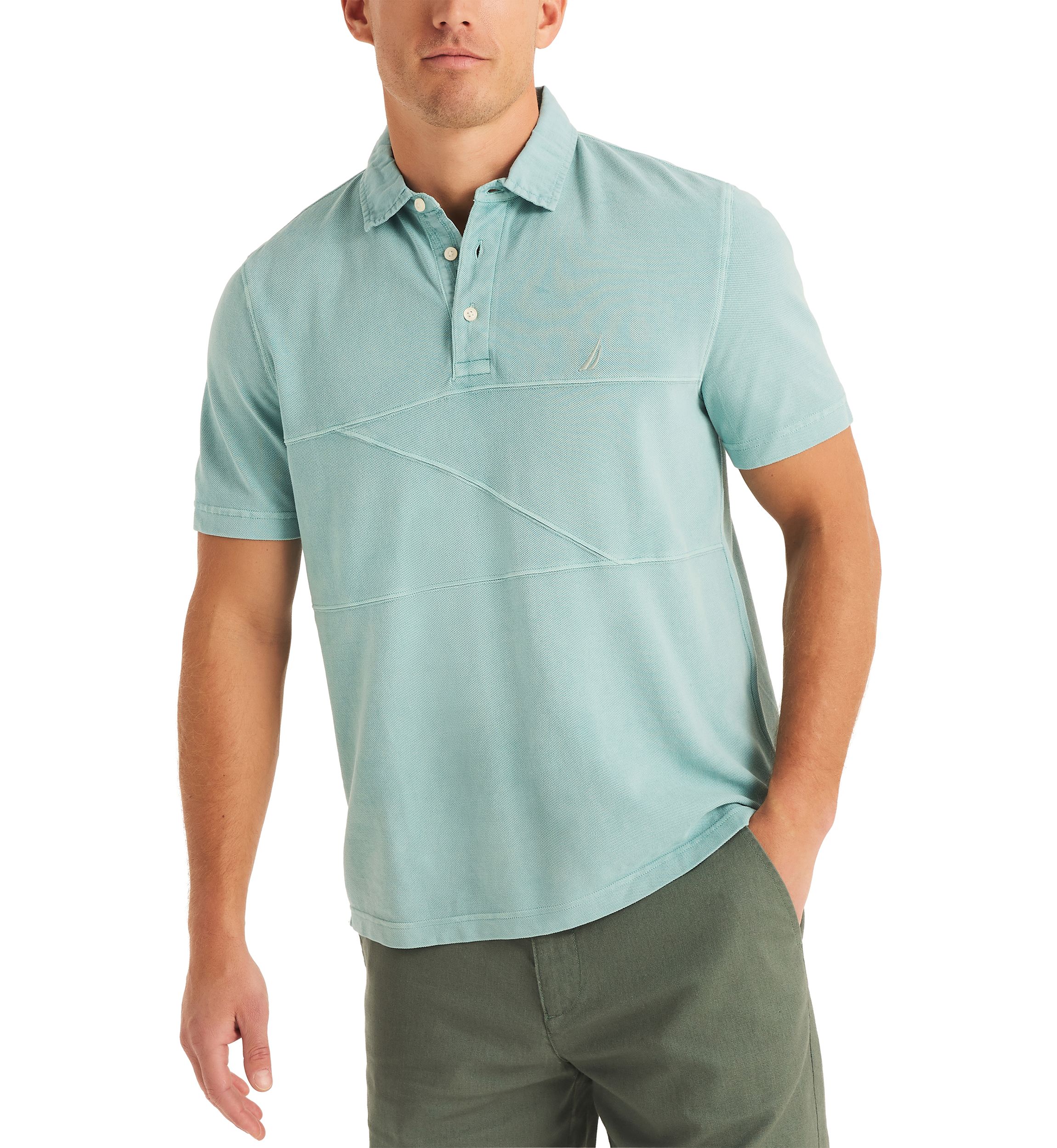 Classic Fit Pieced Polo Shirt
