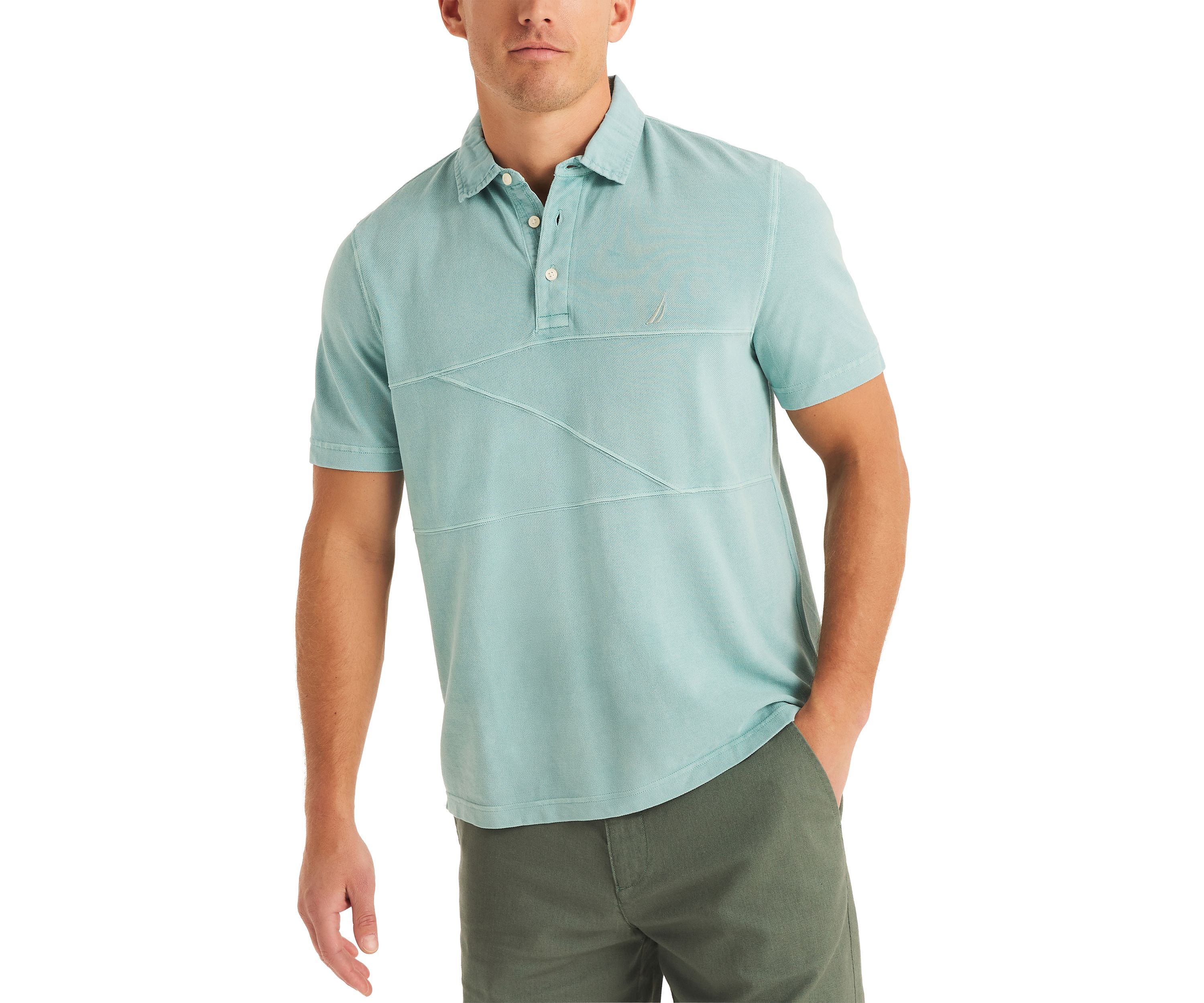 Classic Fit Pieced Polo Shirt