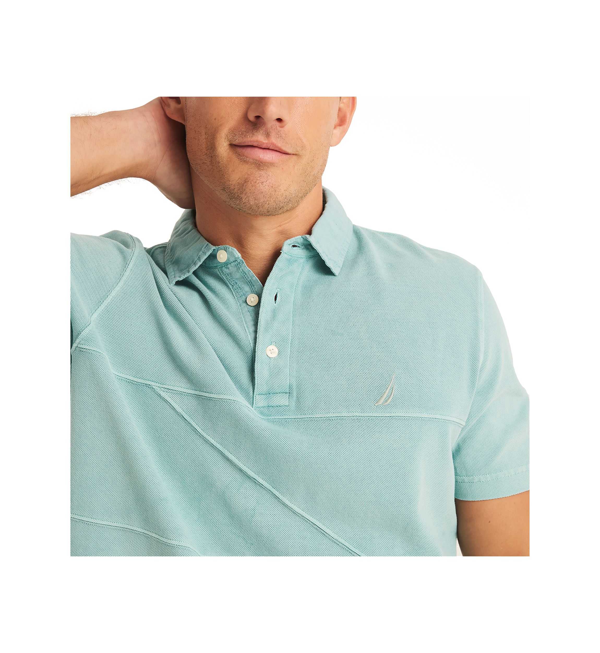 Classic Fit Pieced Polo Shirt