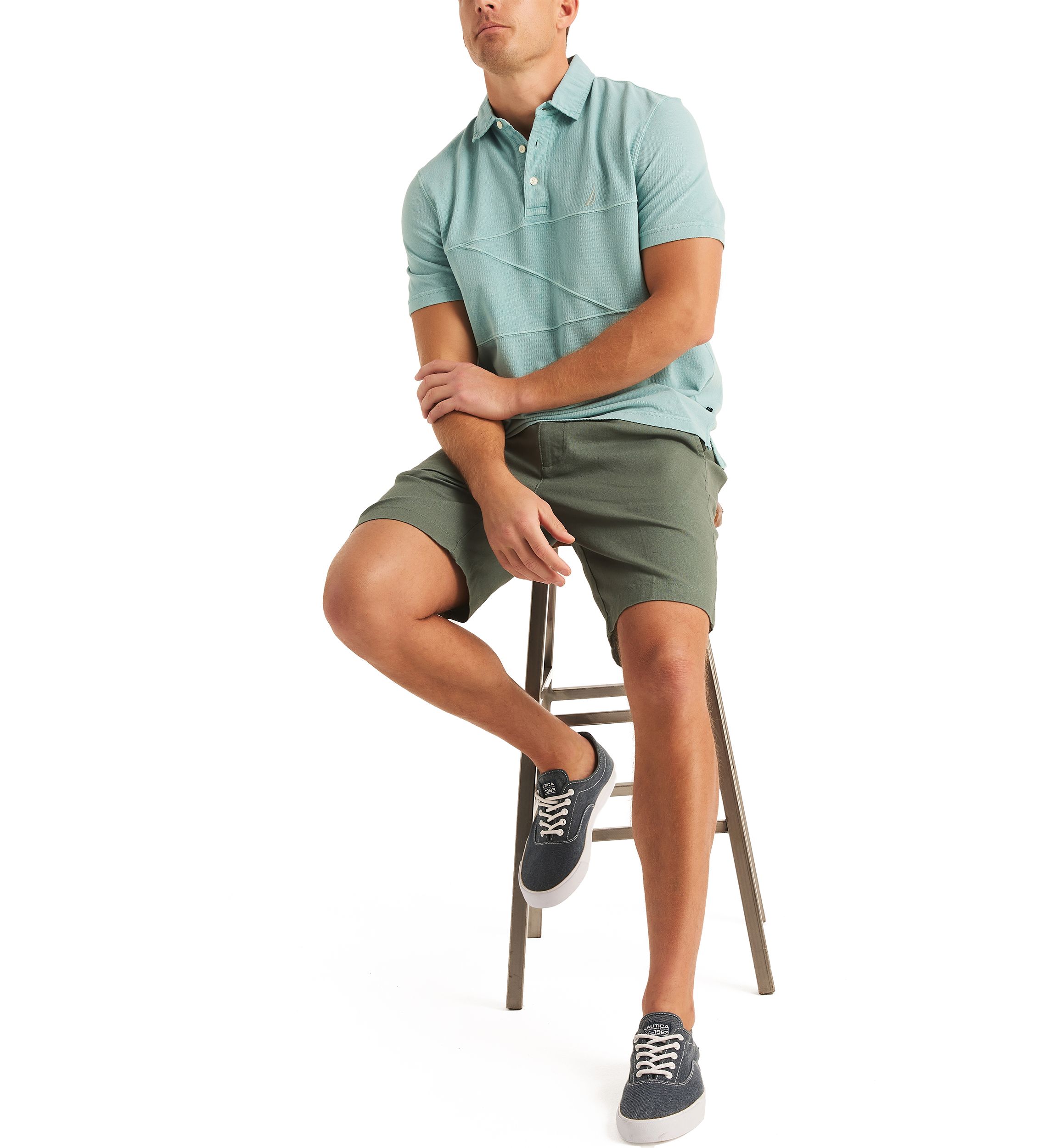 Classic Fit Pieced Polo Shirt