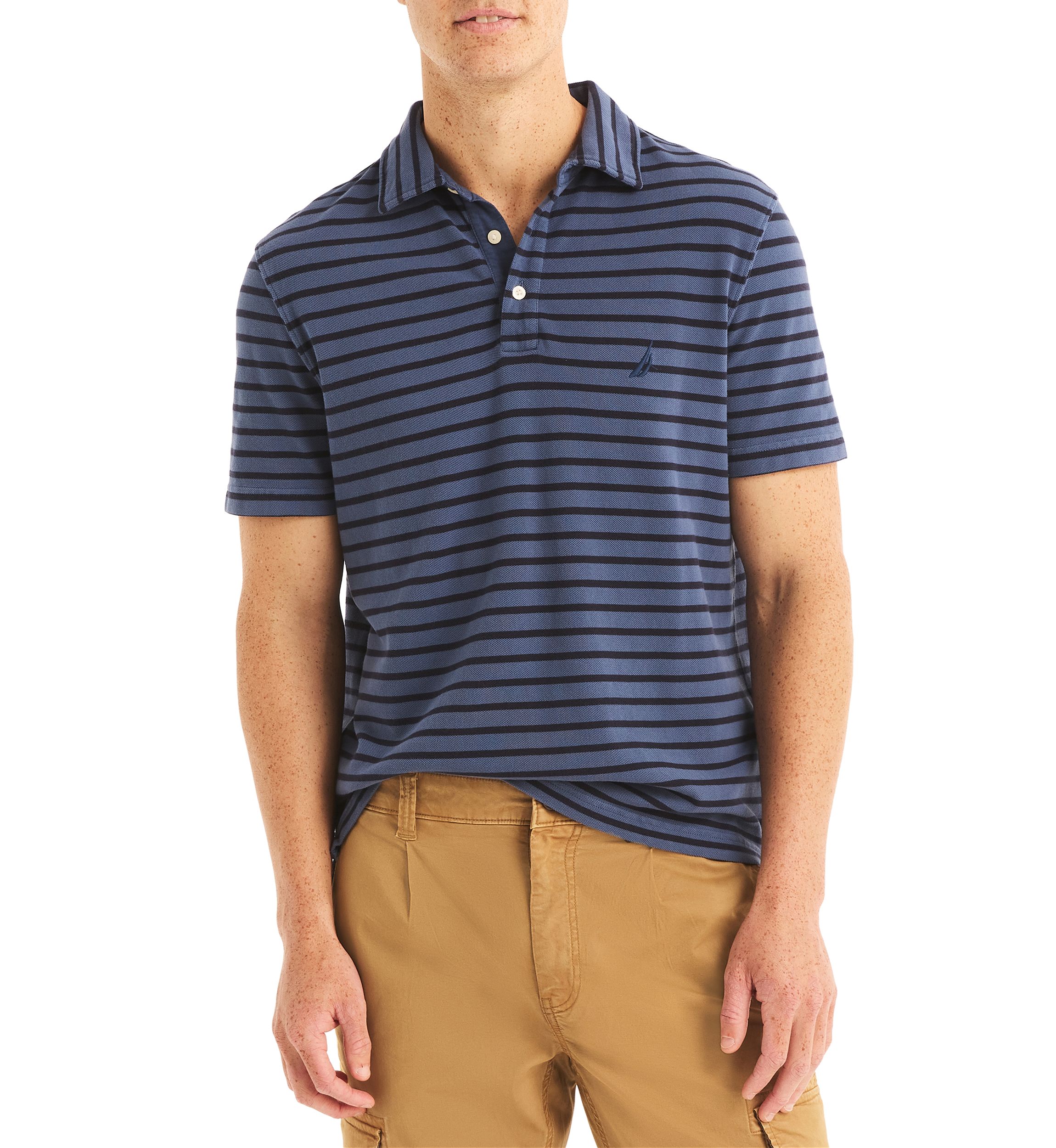 Classic Fit Striped Polo Shirt