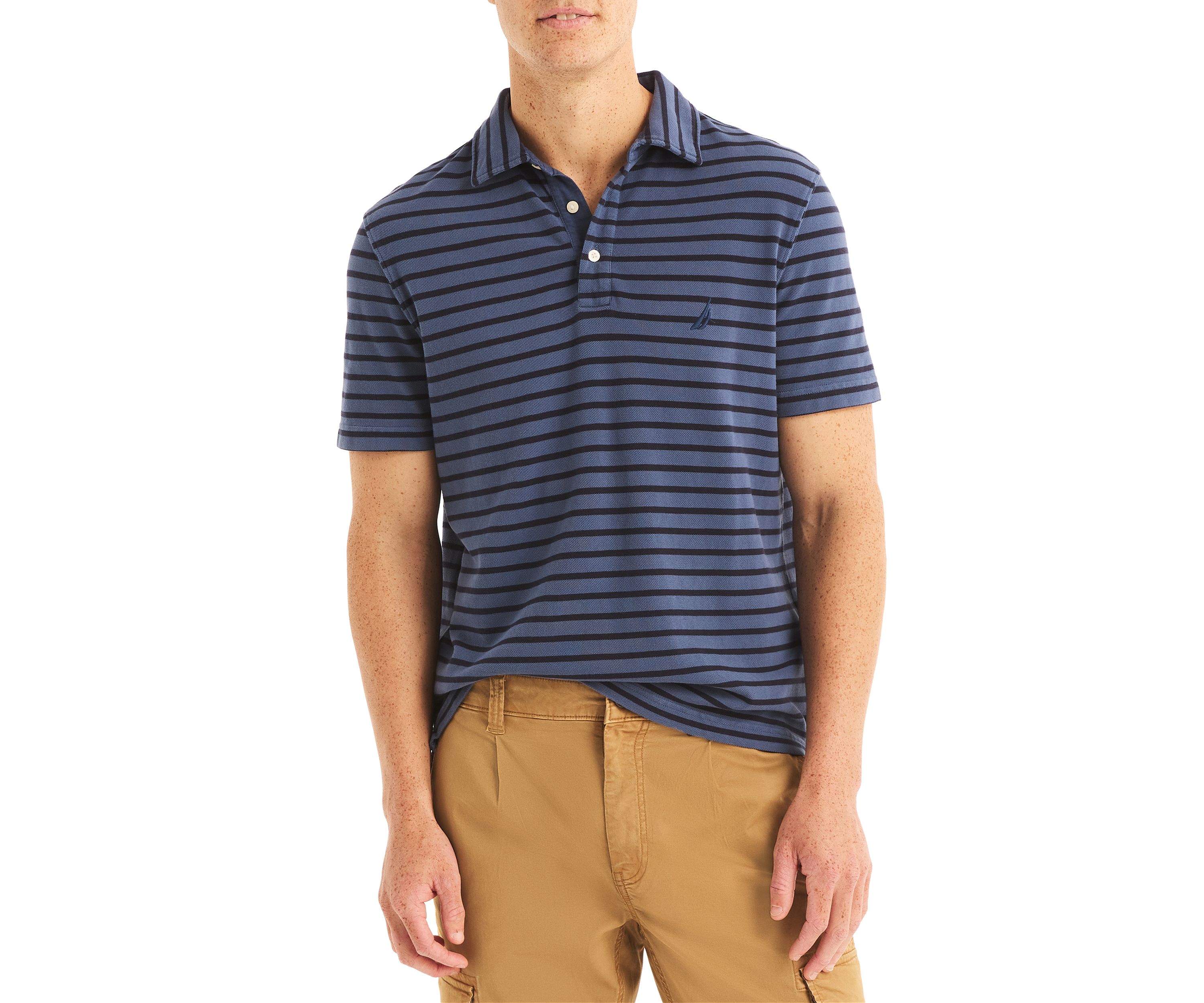 Classic Fit Striped Polo Shirt