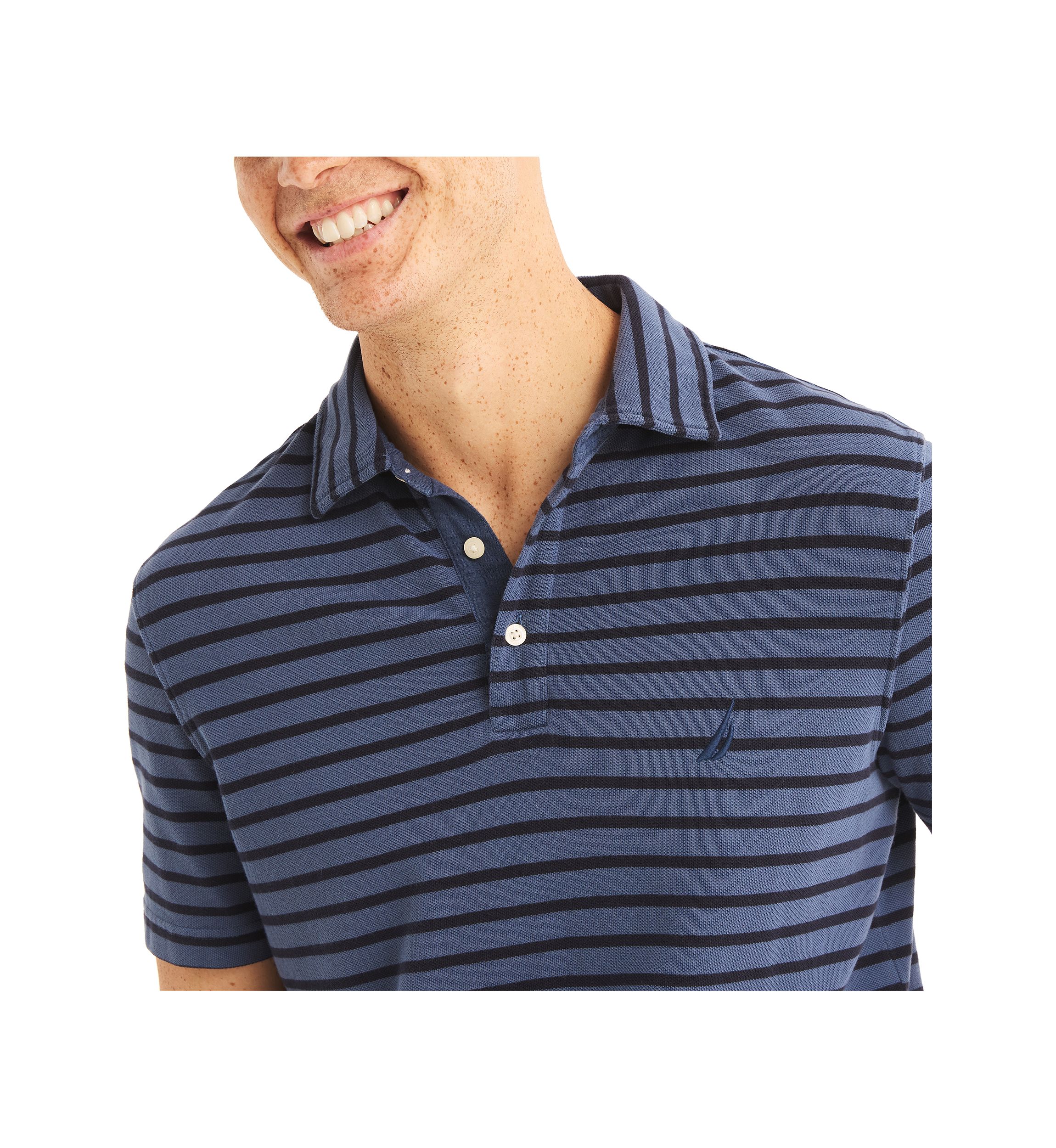Classic Fit Striped Polo Shirt