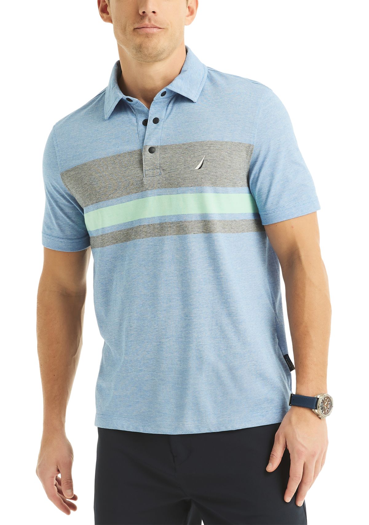 Navtech Sustainably Crafted Classic Fit Striped Polo Shirt