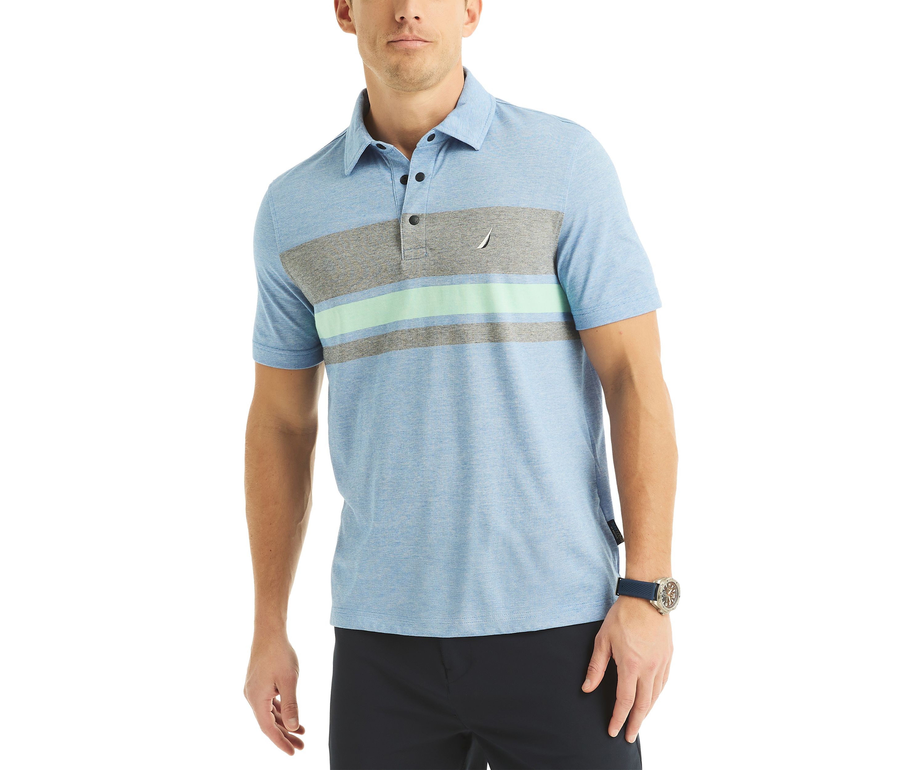 Navtech Sustainably Crafted Classic Fit Striped Polo Shirt