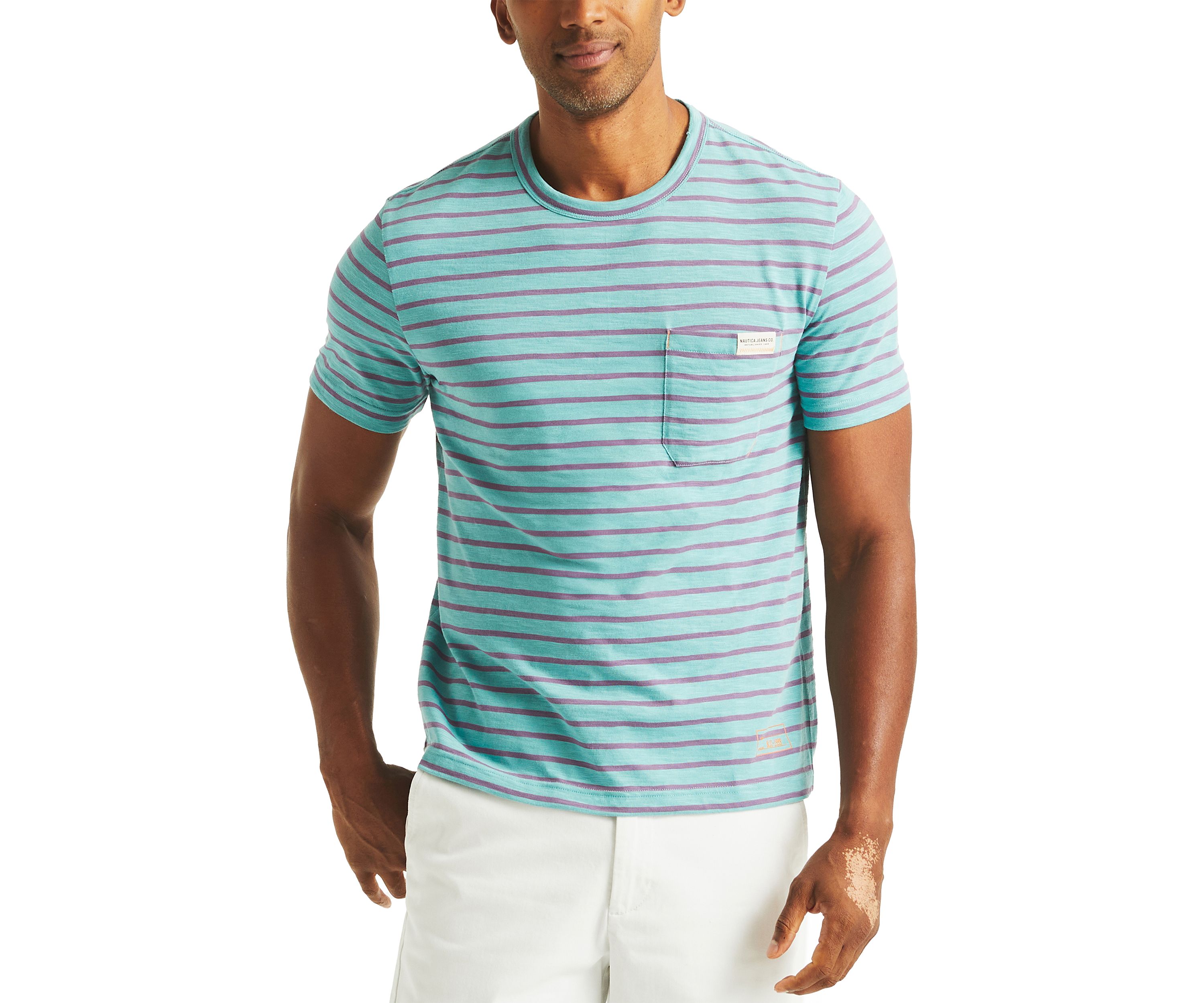 Jeans Co. Striped Crew Neck T-Shirt