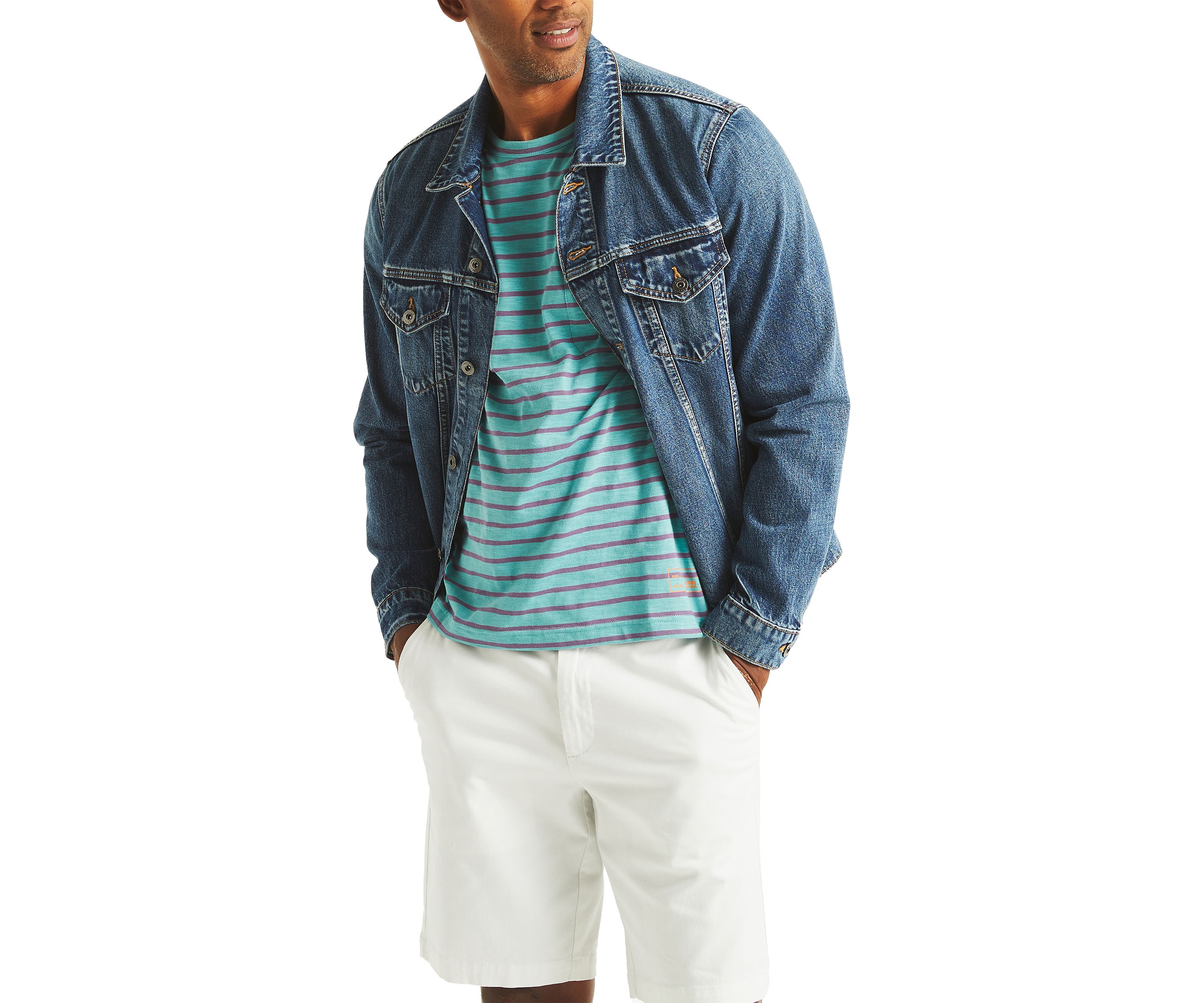 Jeans Co. Striped Crew Neck T-Shirt