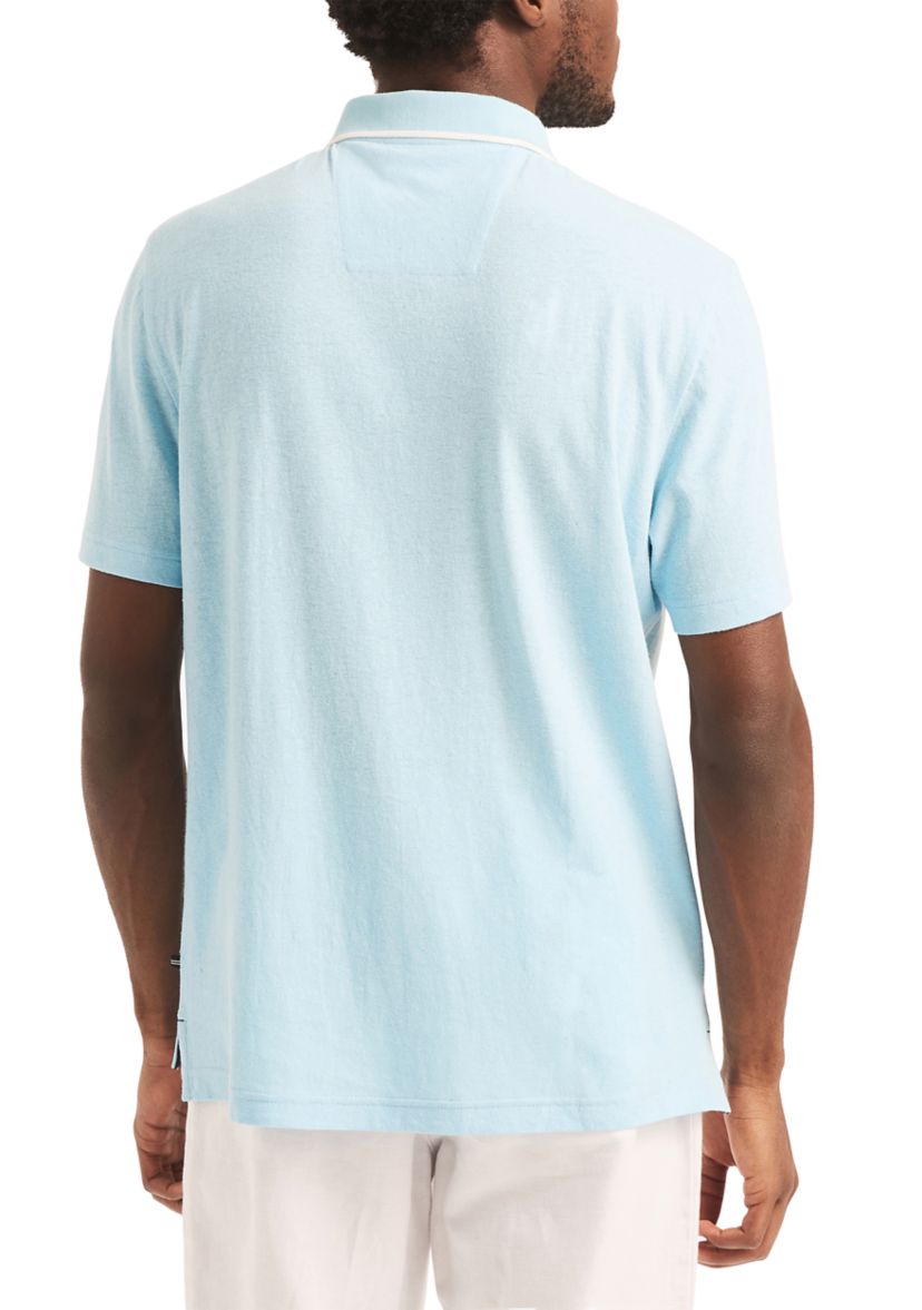 Linen Johnny Collar Polo Shirt