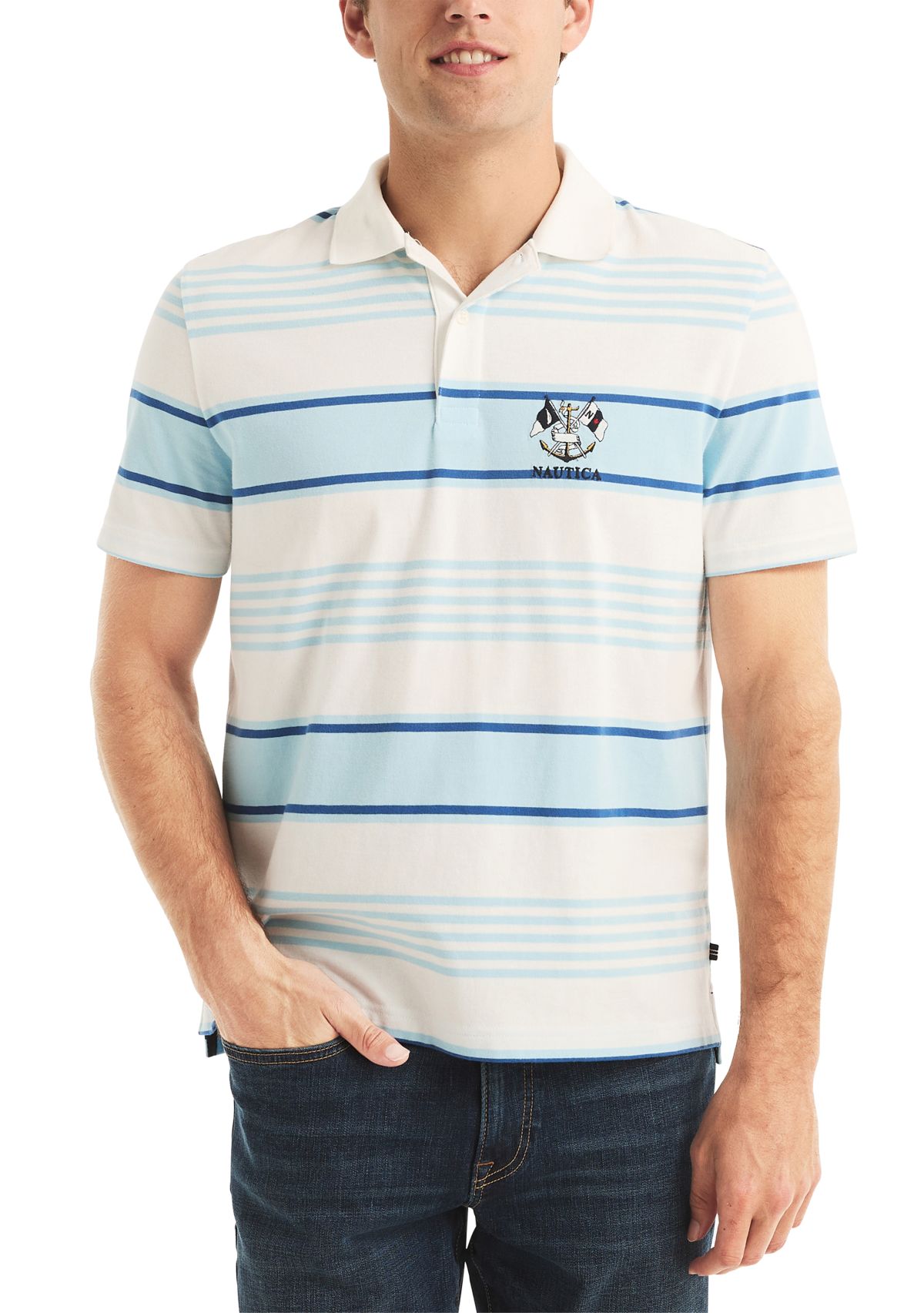 Sustainably Crafted Classic Fit Striped Polo Shirt