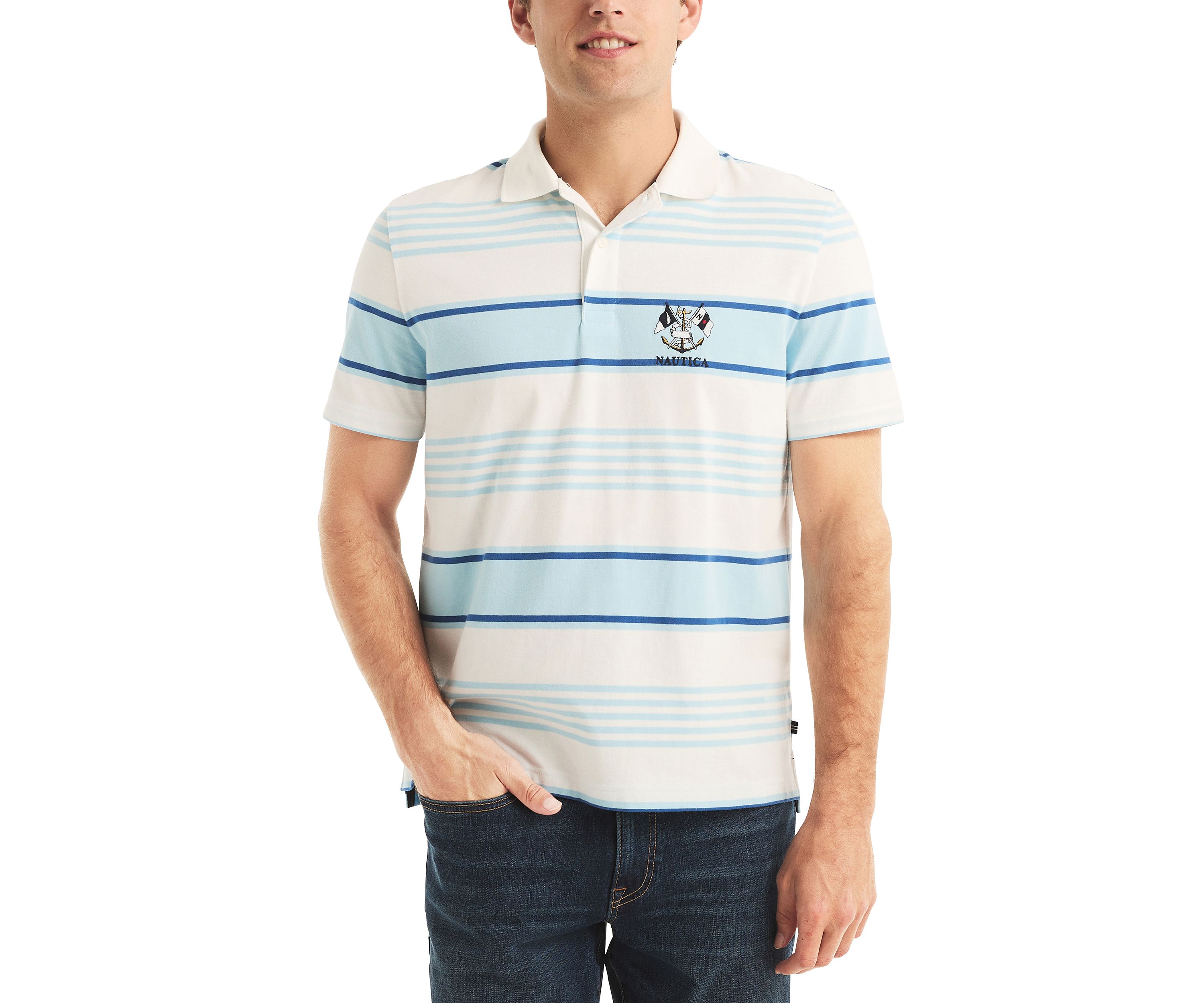 Sustainably Crafted Classic Fit Striped Polo Shirt