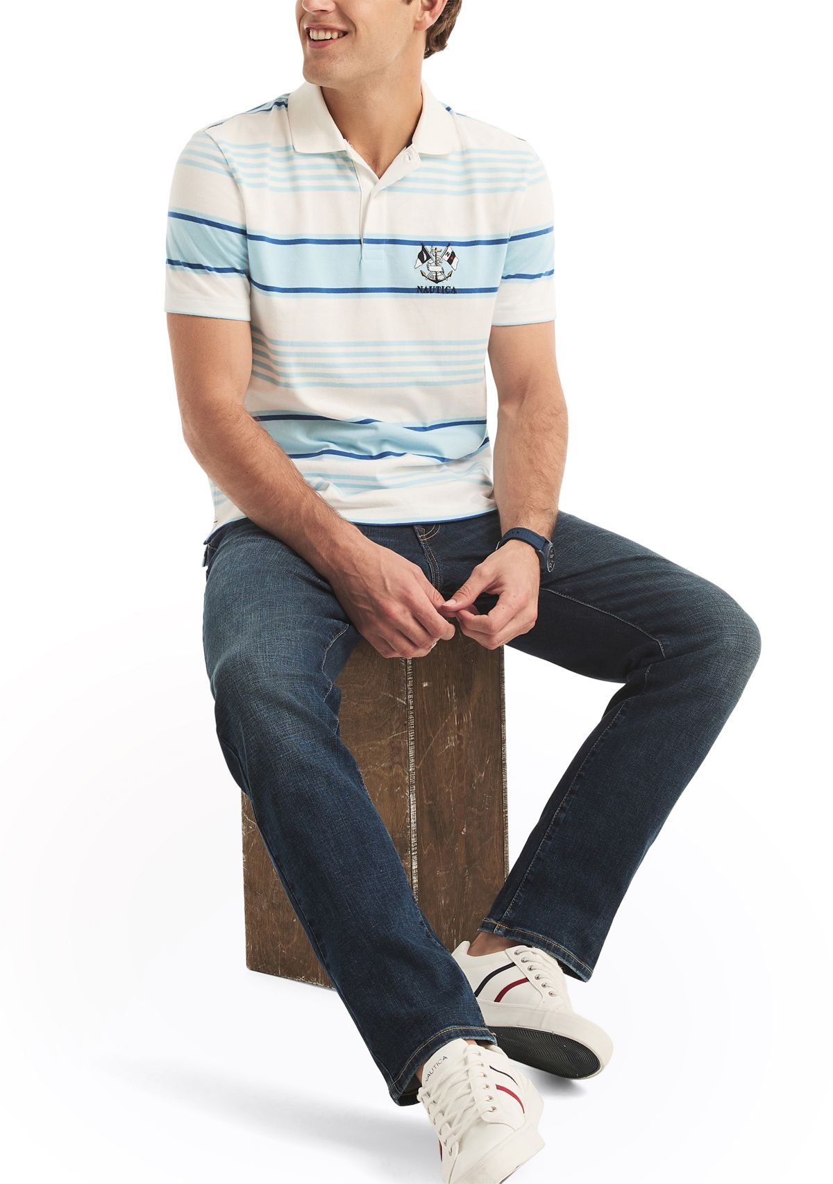 Sustainably Crafted Classic Fit Striped Polo Shirt