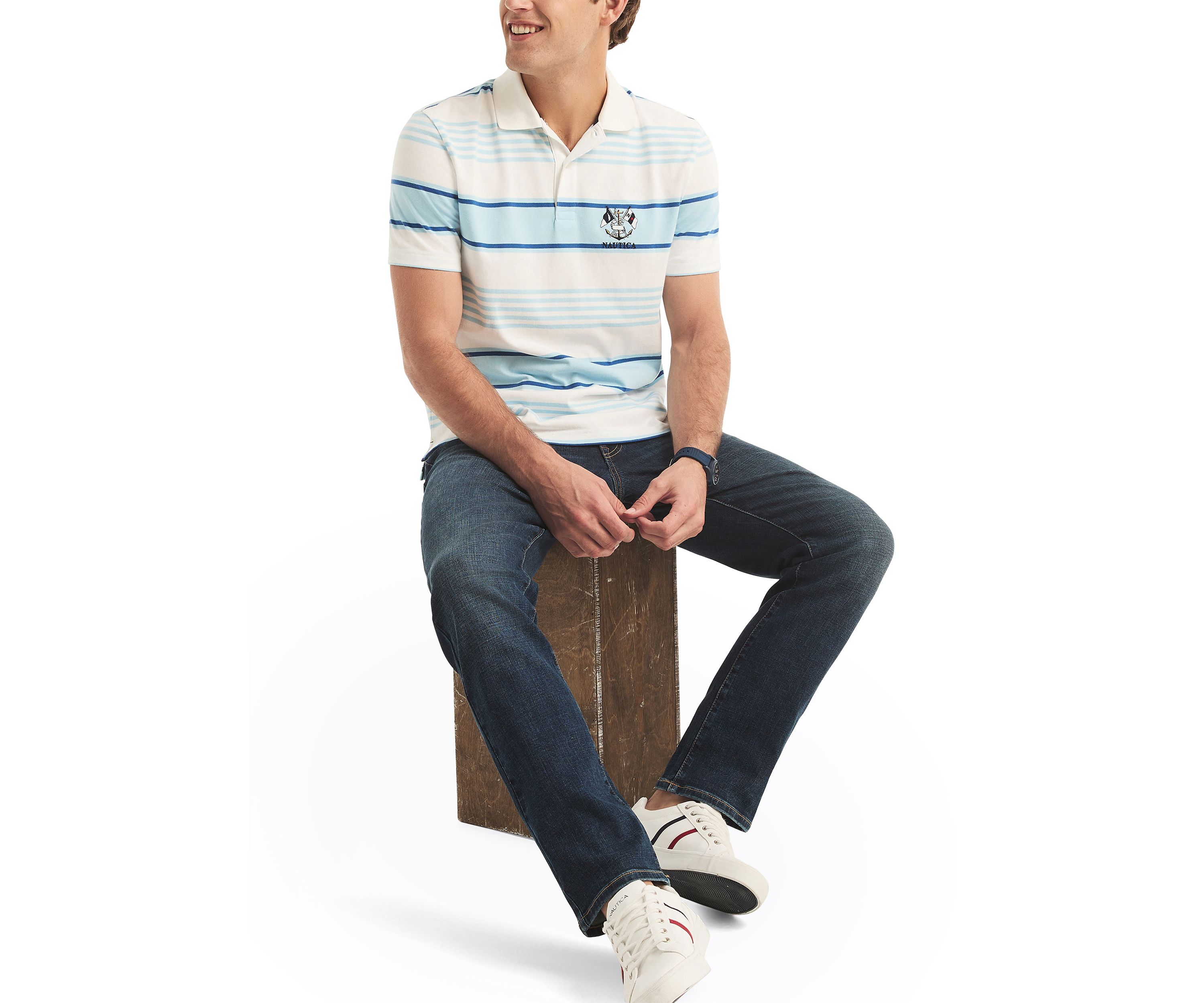 Sustainably Crafted Classic Fit Striped Polo Shirt