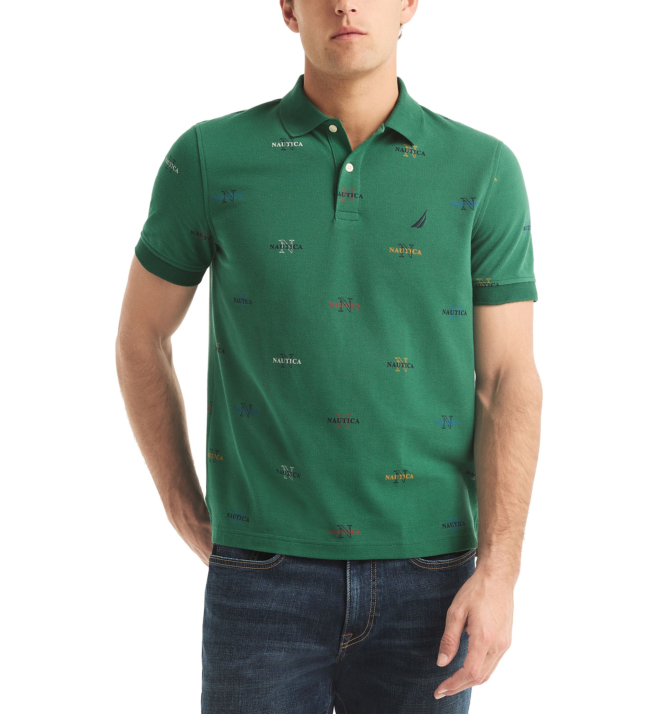 Sustainably Crafted Classic Fit Printed Deck Polo Shirt