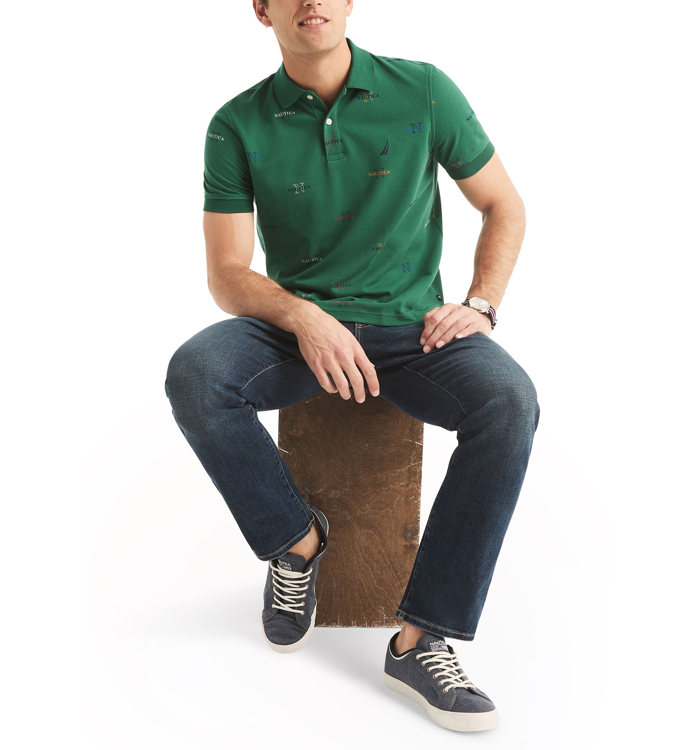 Sustainably Crafted Classic Fit Printed Deck Polo Shirt