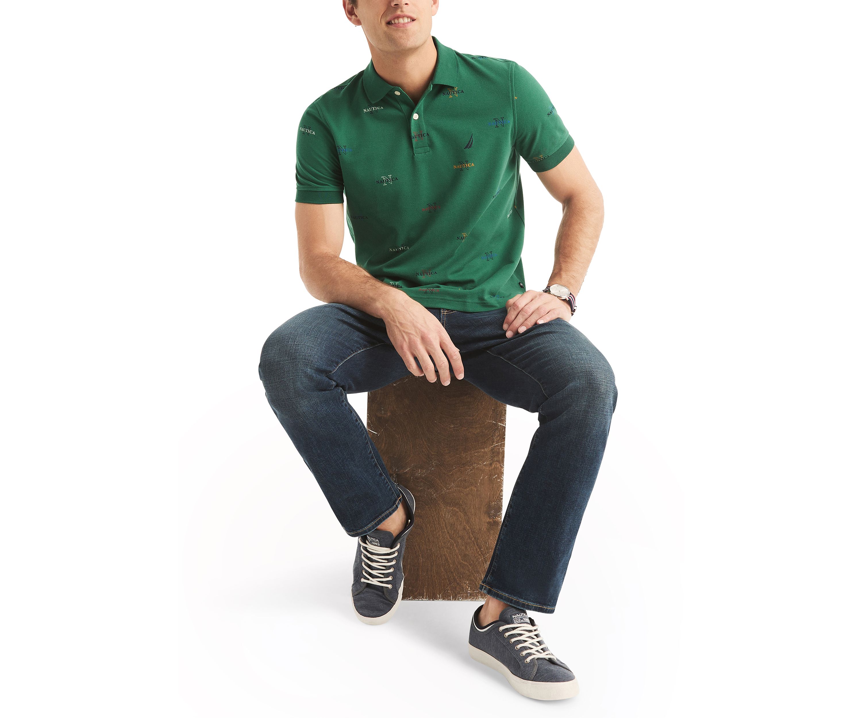 Sustainably Crafted Classic Fit Printed Deck Polo Shirt