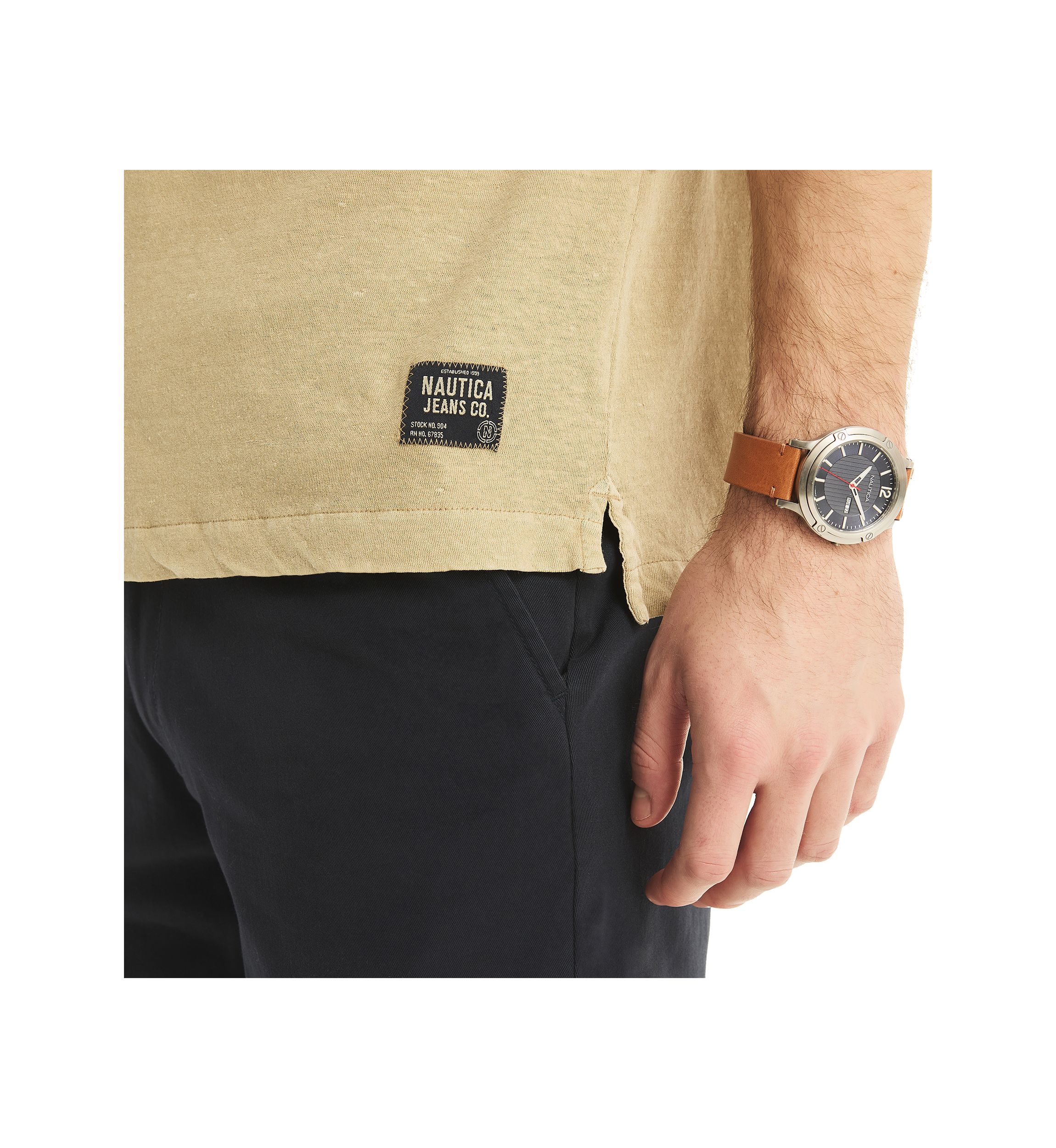 Jeans Co. Classic Fit Linen Polo Shirt