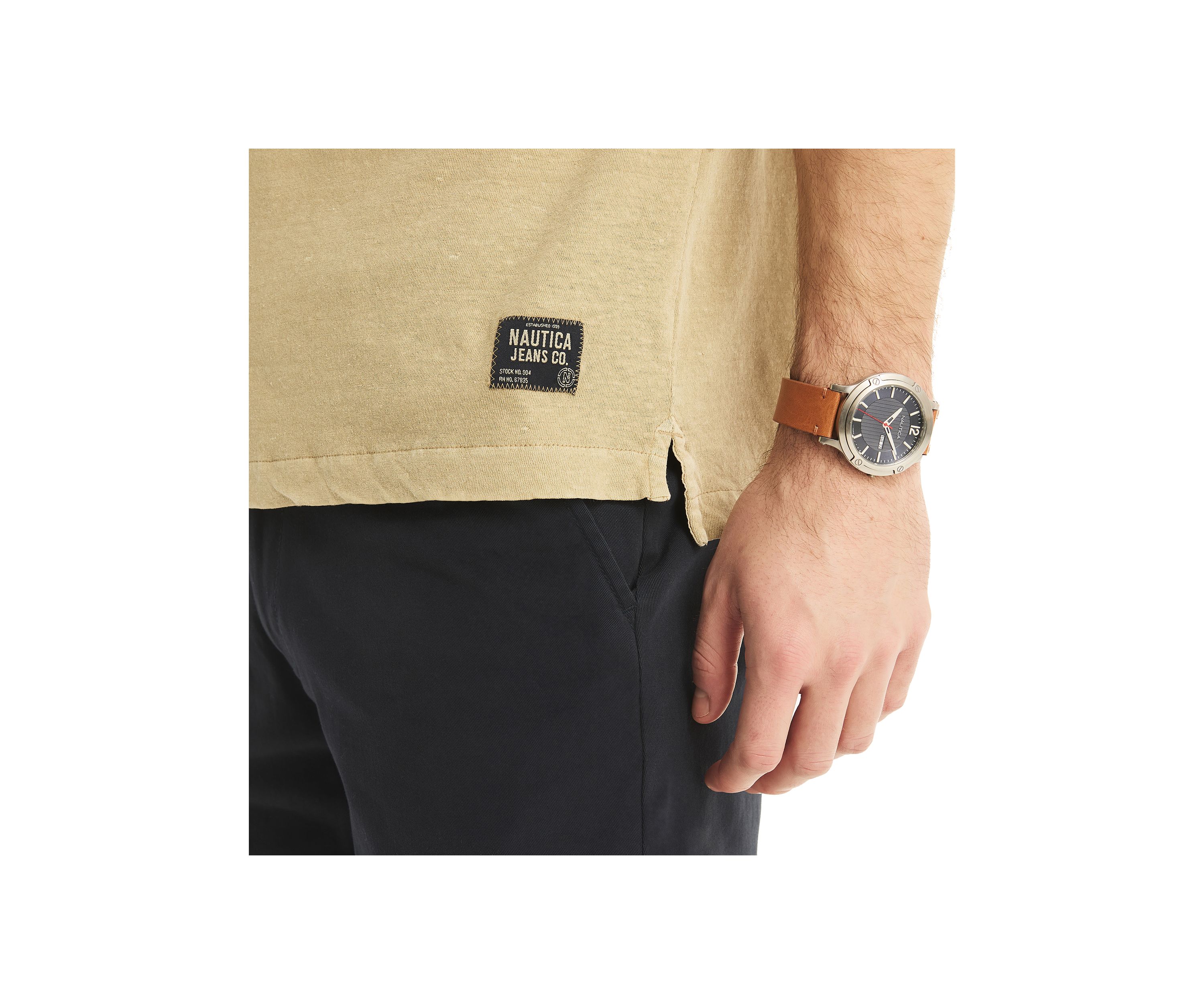 Jeans Co. Classic Fit Linen Polo Shirt