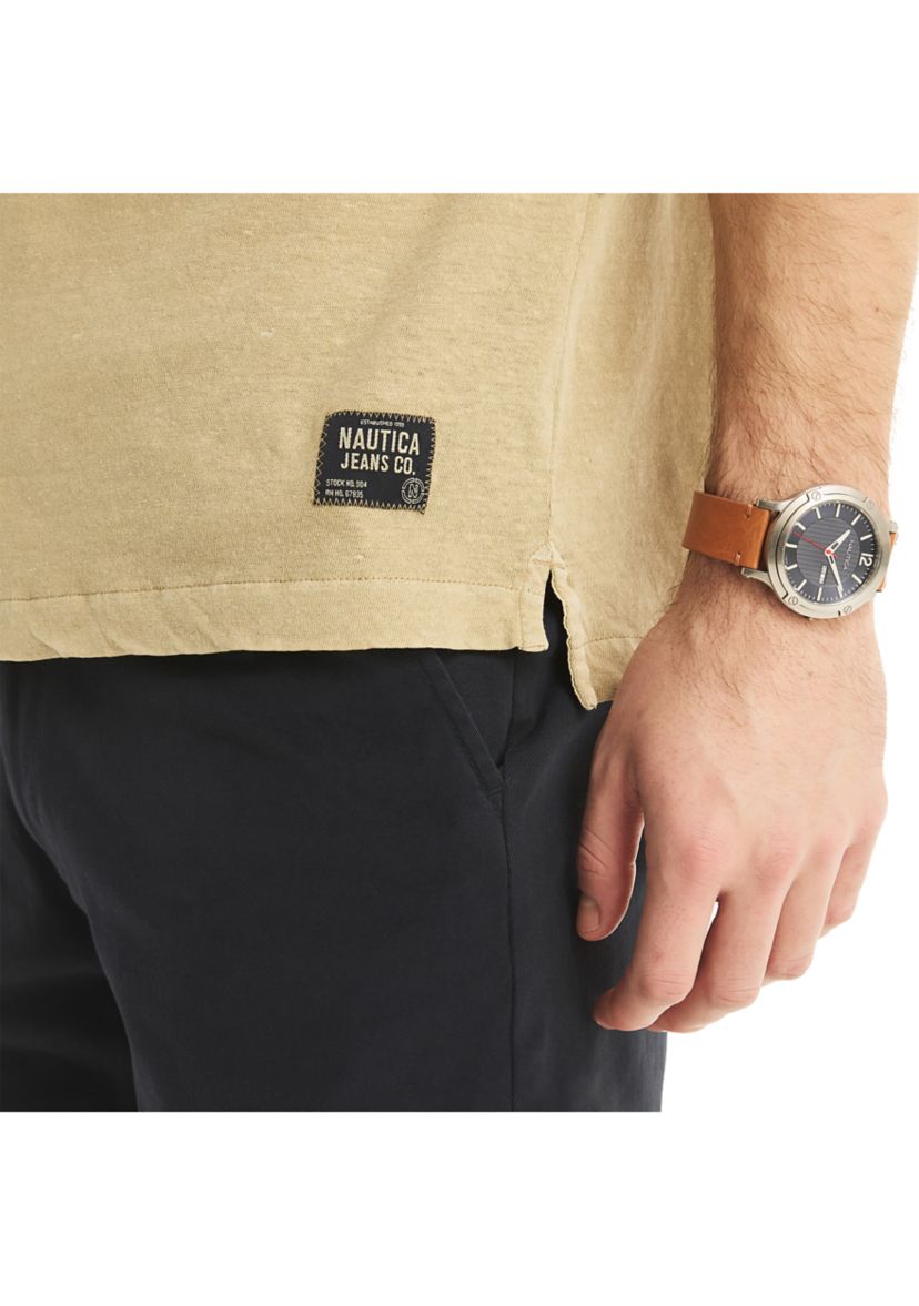 Jeans Co. Classic Fit Linen Polo Shirt