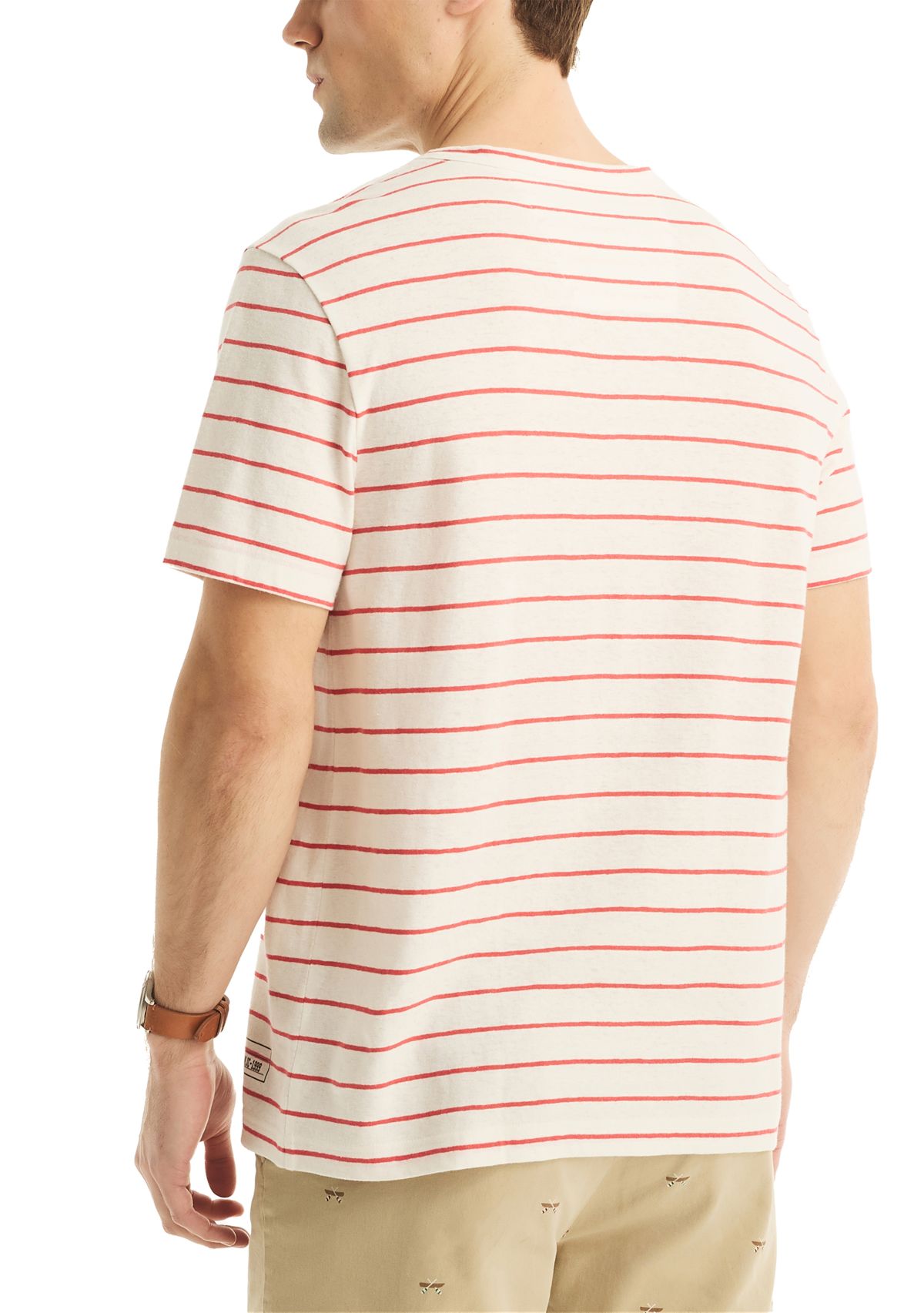Jeans Co. Striped Linen Crewneck T-Shirt