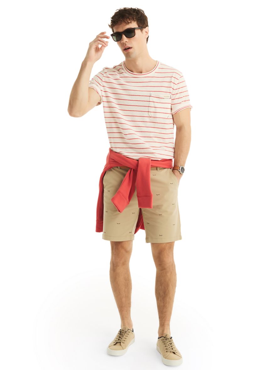 Jeans Co. Striped Linen Crewneck T-Shirt