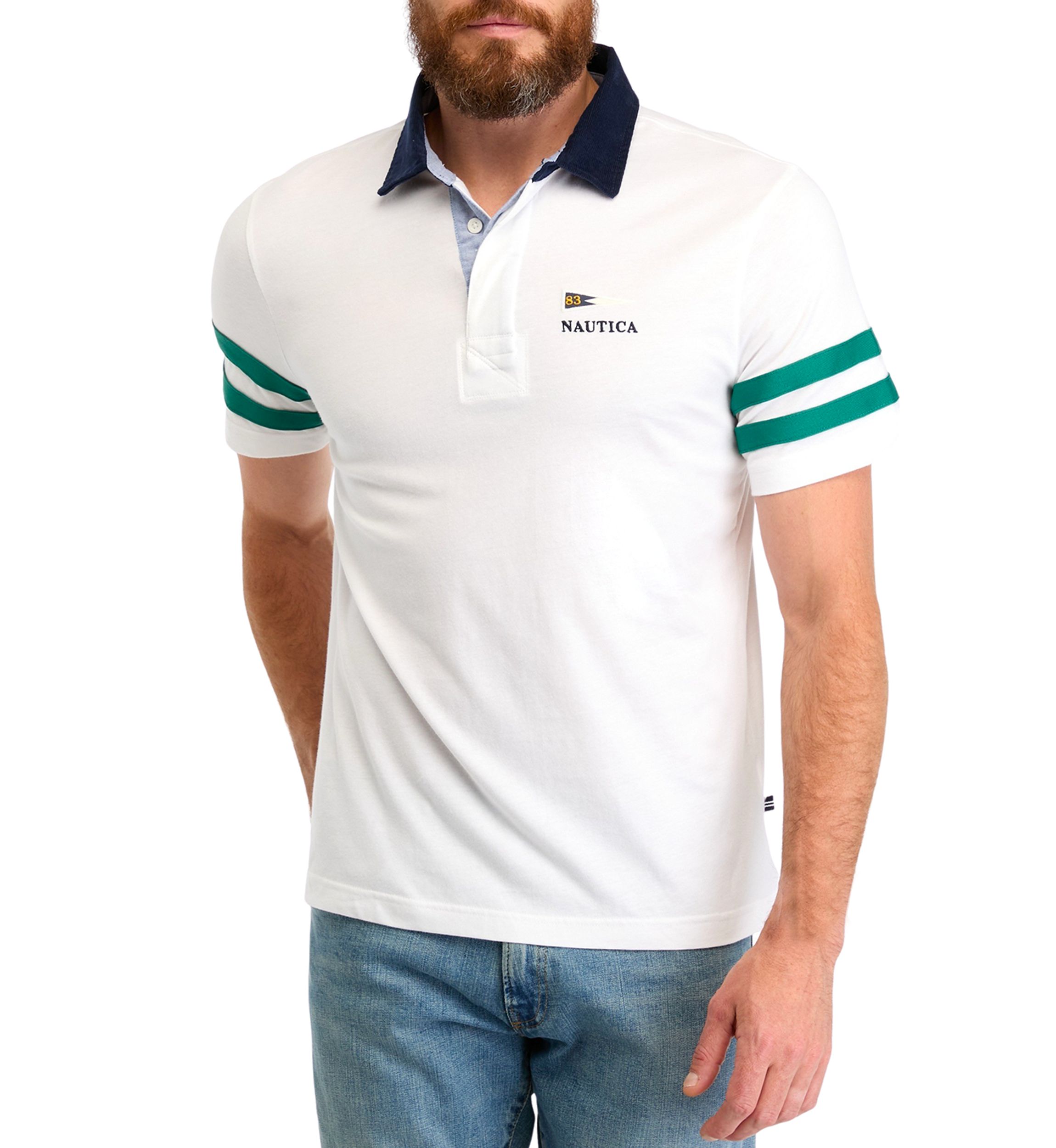 Stripe Short Sleeve Polo Shirt