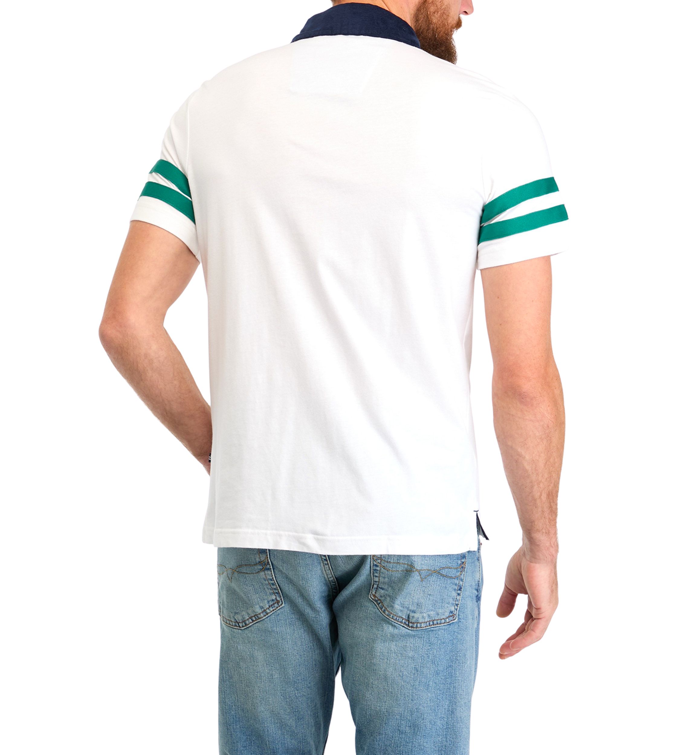 Stripe Short Sleeve Polo Shirt