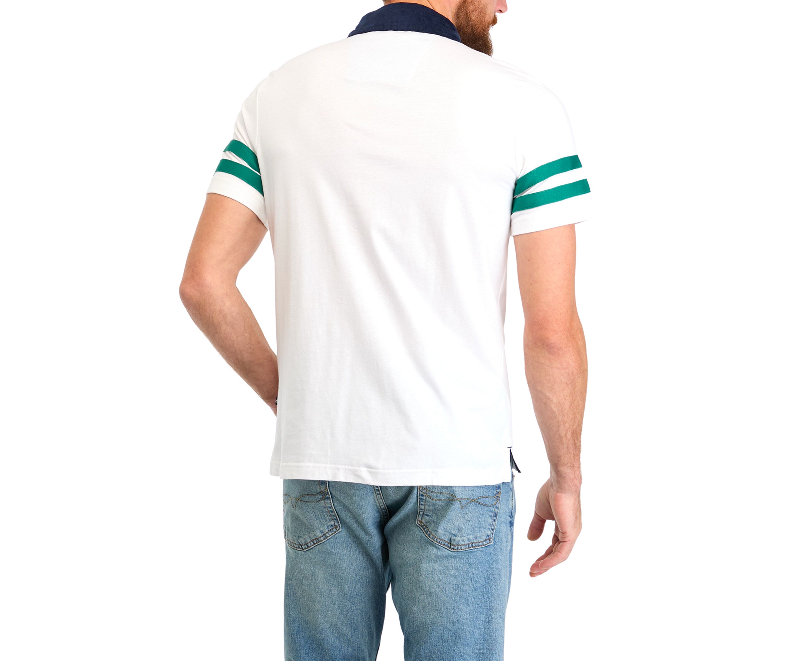 Stripe Short Sleeve Polo Shirt