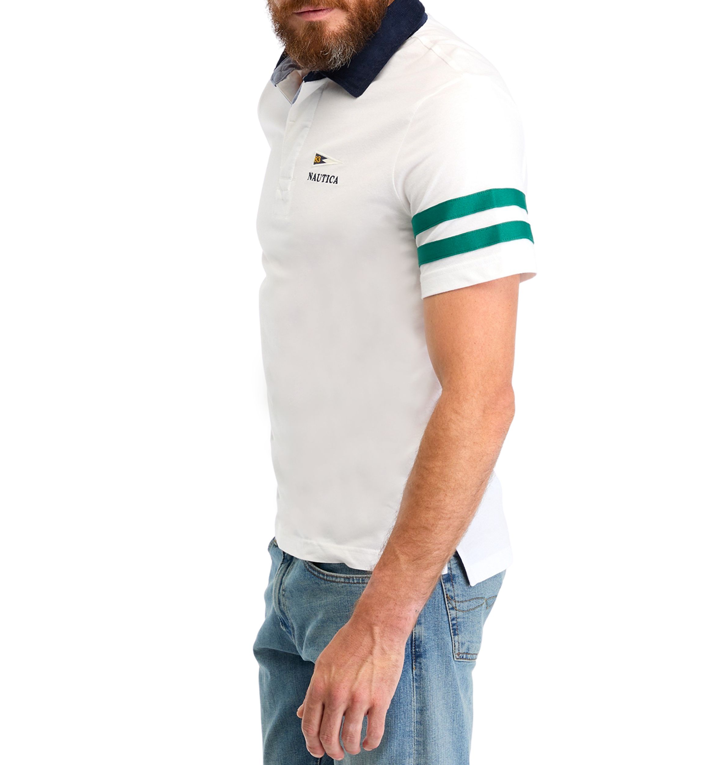 Stripe Short Sleeve Polo Shirt