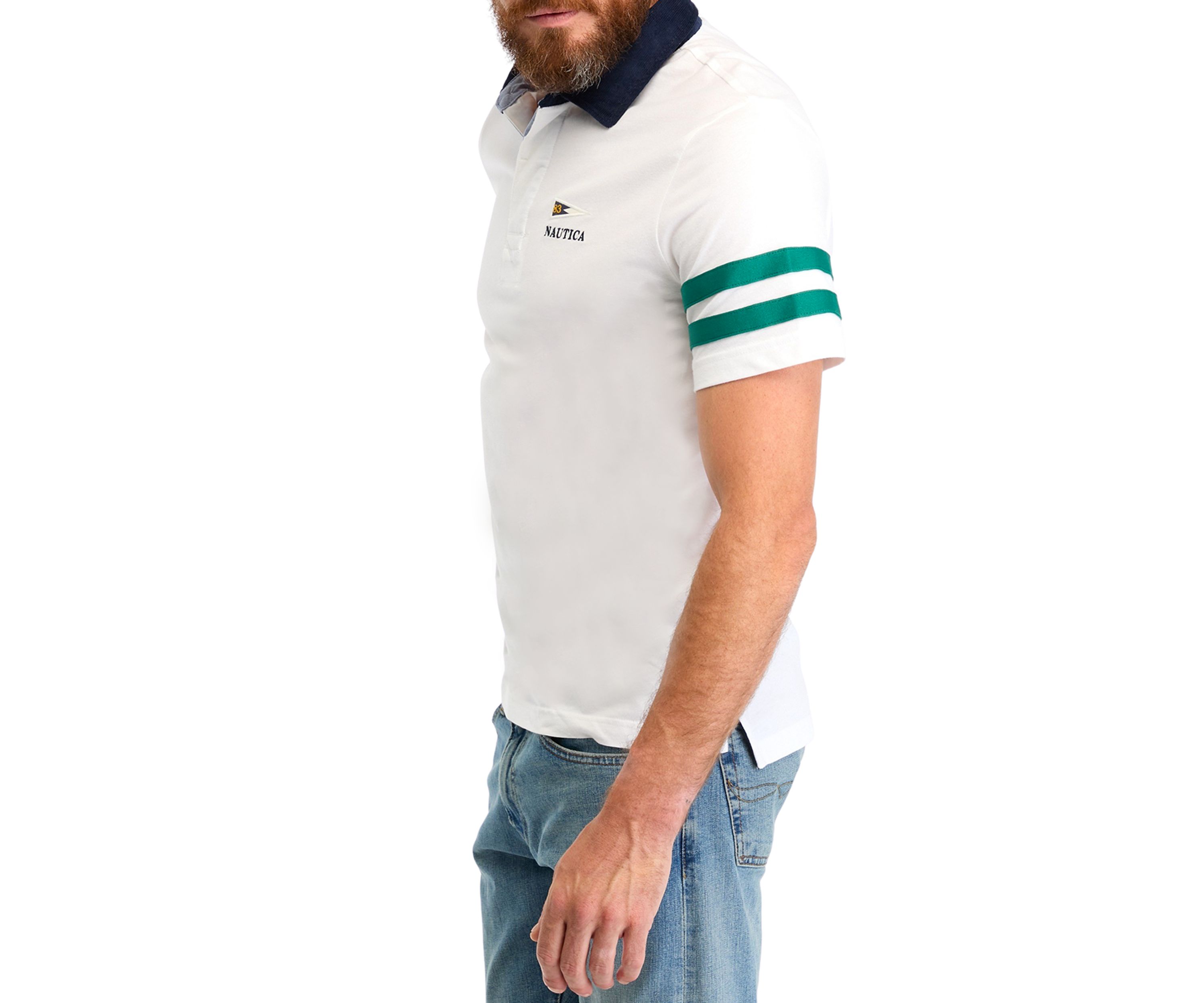 Stripe Short Sleeve Polo Shirt