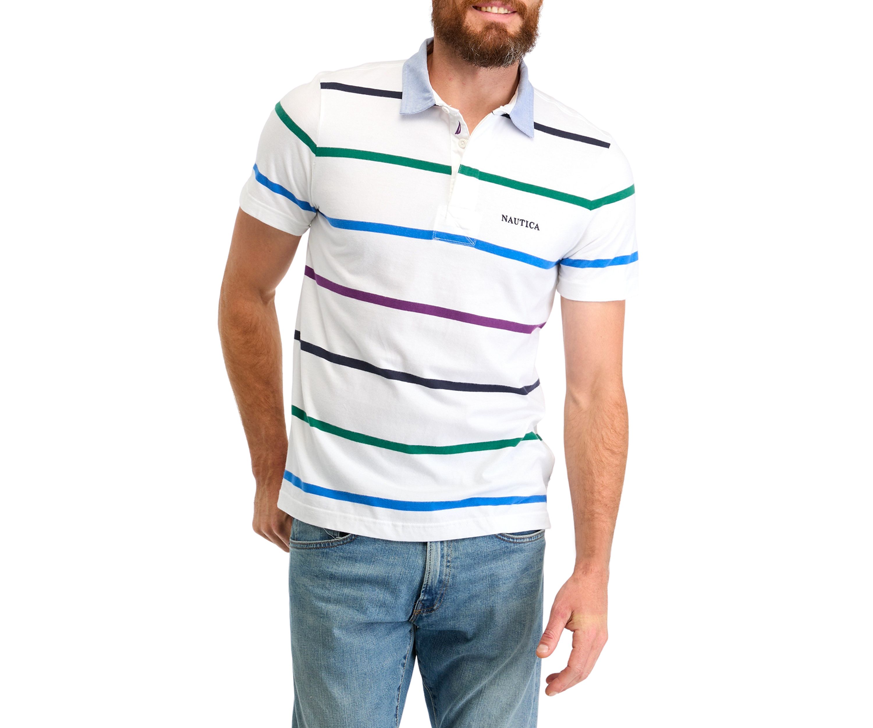 Rugby Stripe Polo Shirt