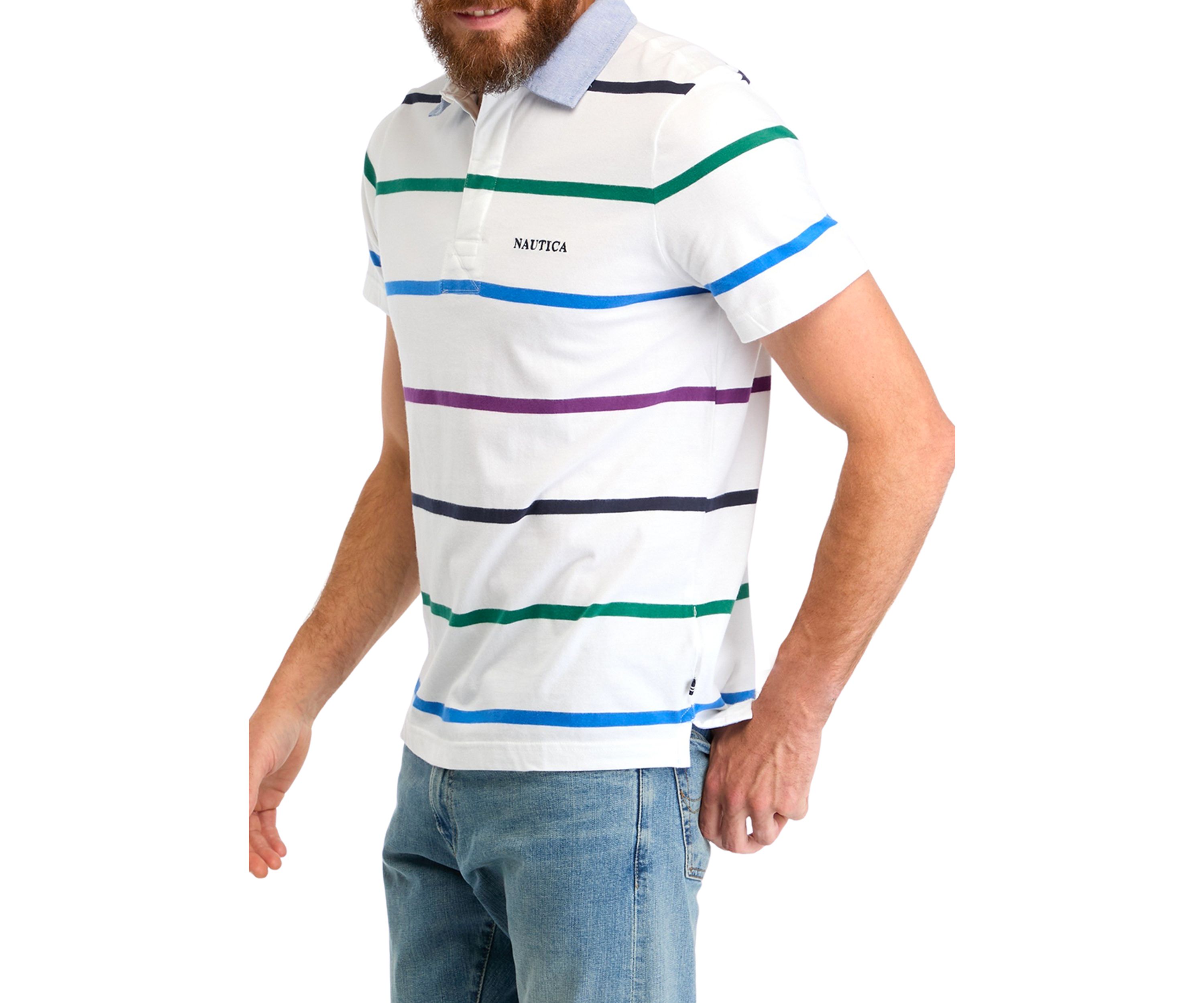 Rugby Stripe Polo Shirt