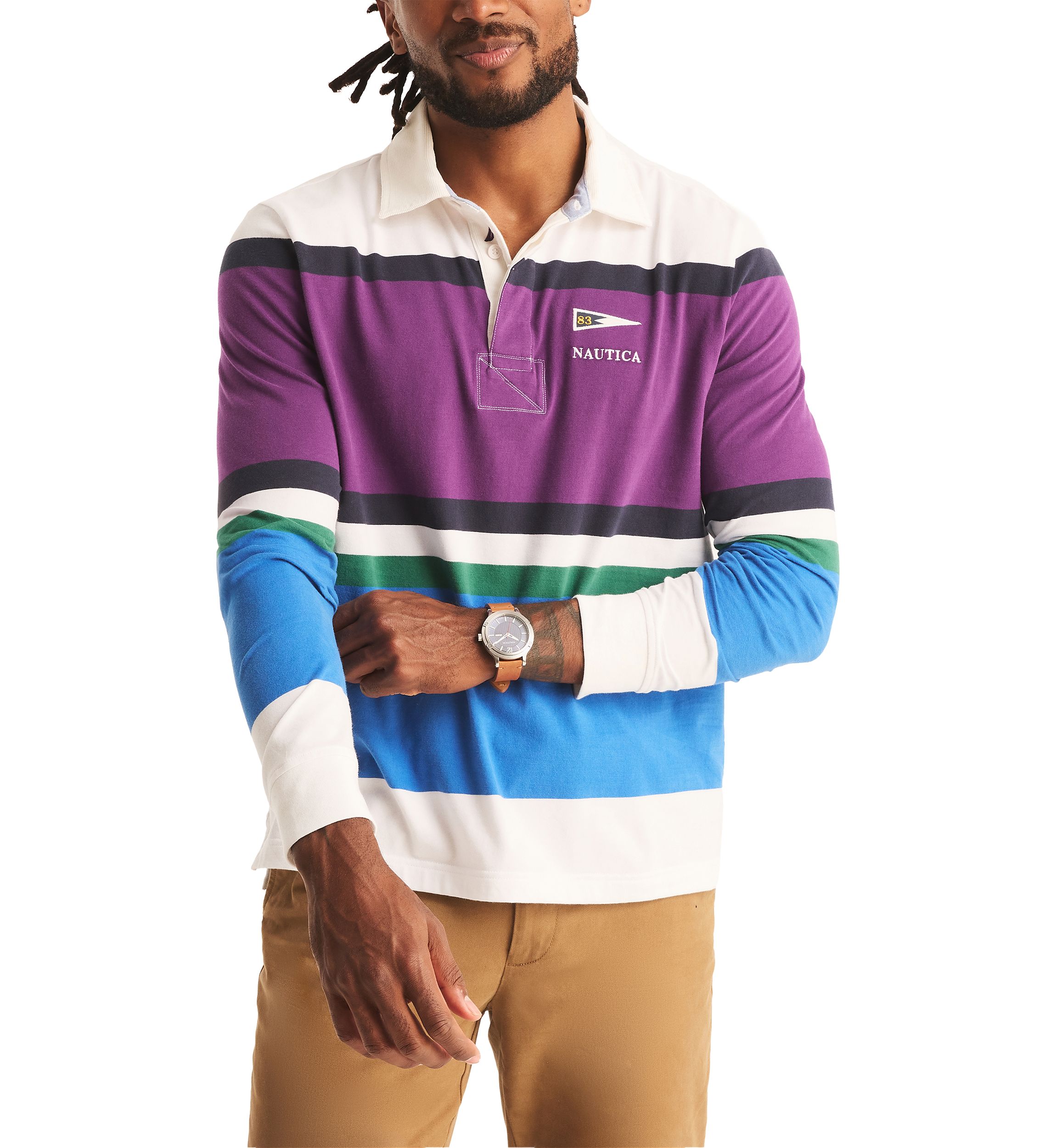 Classic Fit Rugby Long Sleeve Polo Shirt