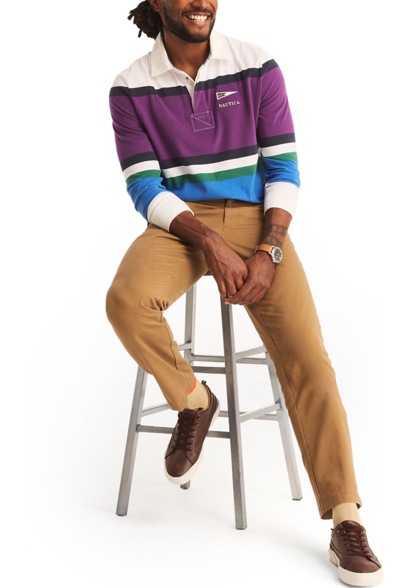 Classic Fit Rugby Long Sleeve Polo Shirt
