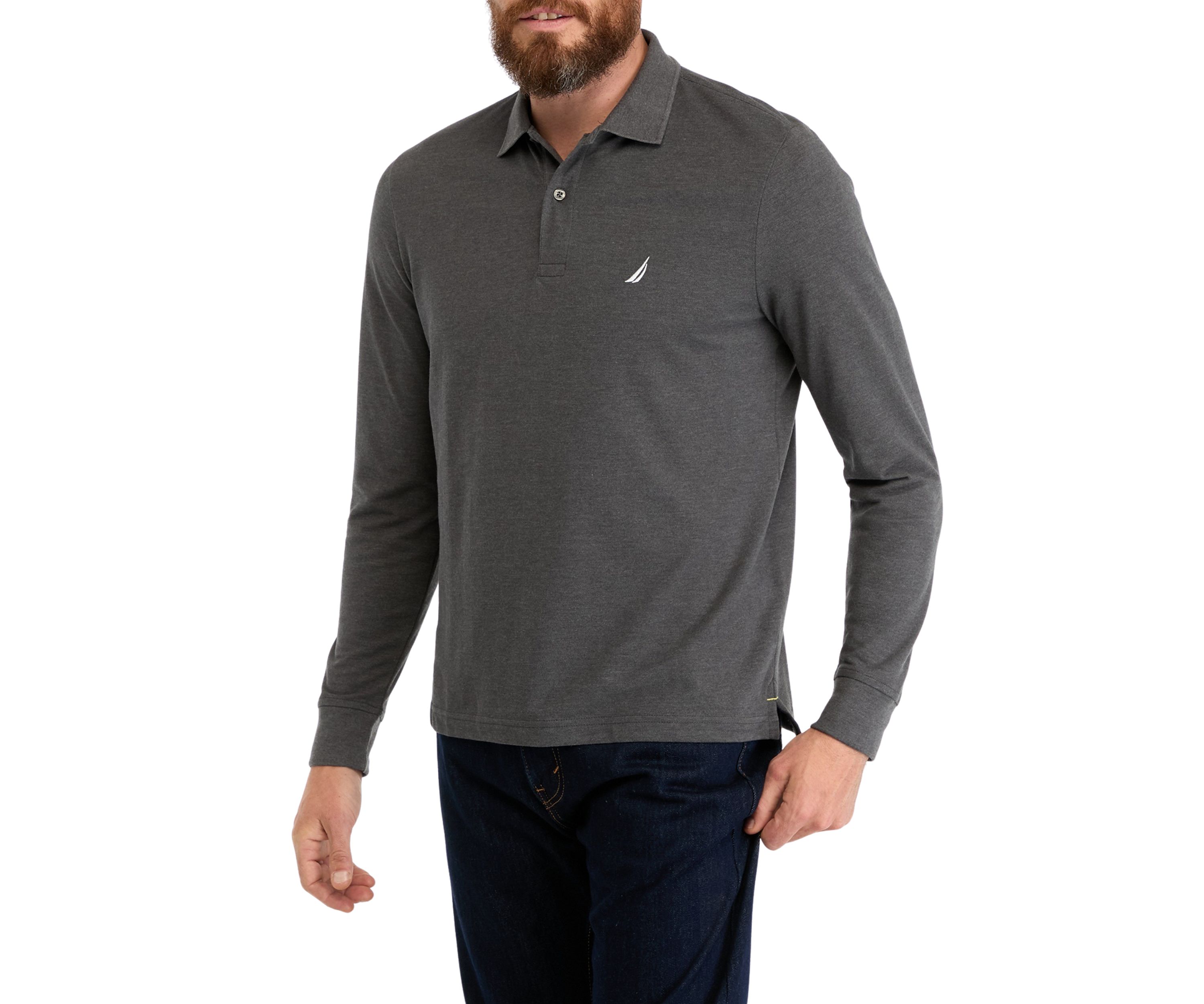 Classic Fit Long Sleeve Deck Polo Shirt