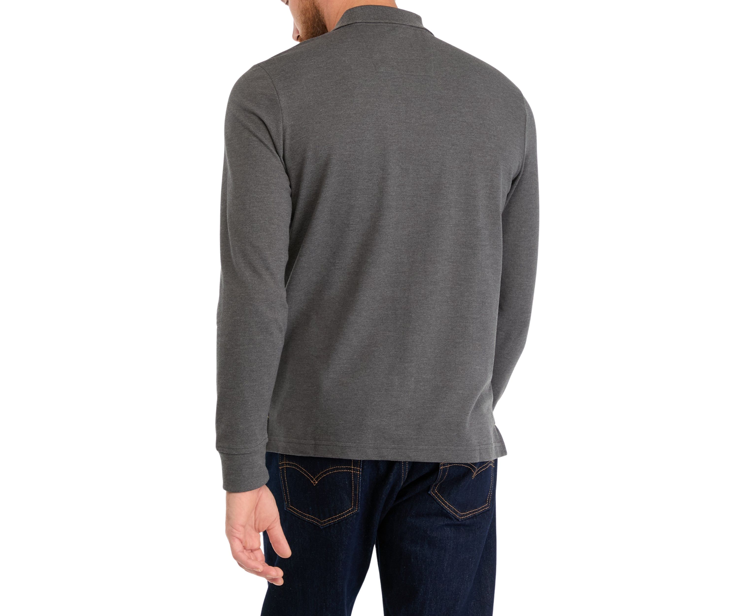 Classic Fit Long Sleeve Deck Polo Shirt