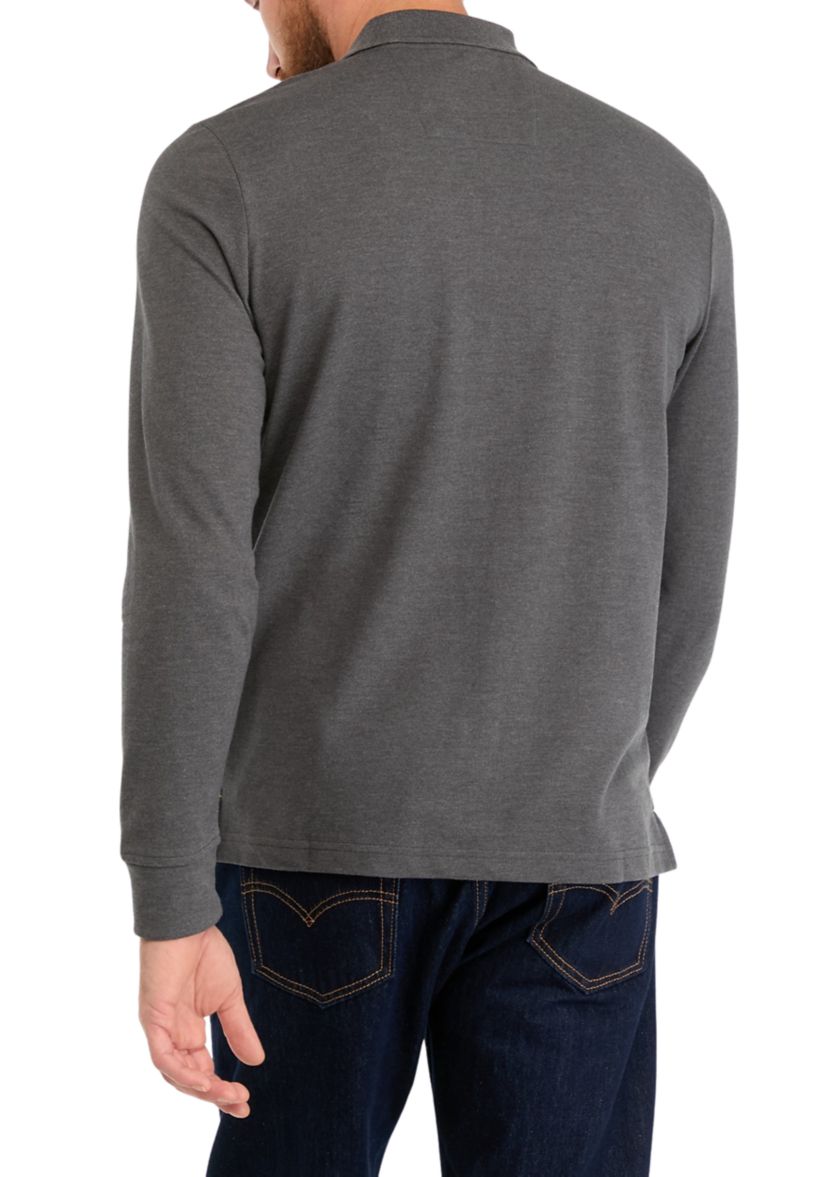 Classic Fit Long Sleeve Deck Polo Shirt