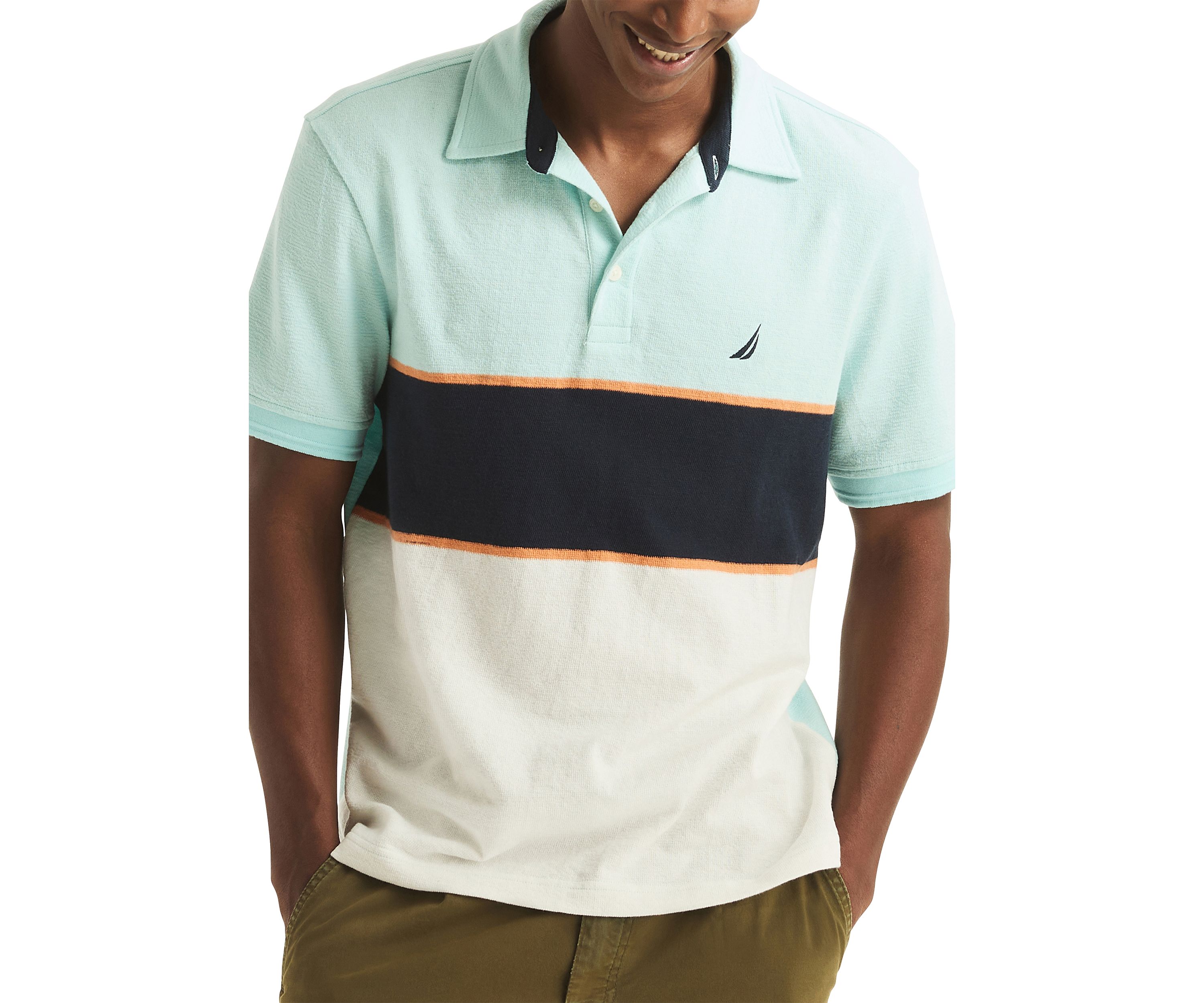 Classic Fit Color Block Polo Shirt