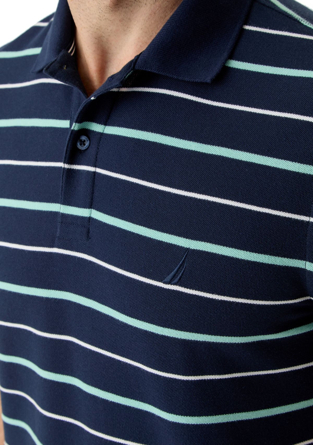 Classic Fit Striped Deck Polo Shirt
