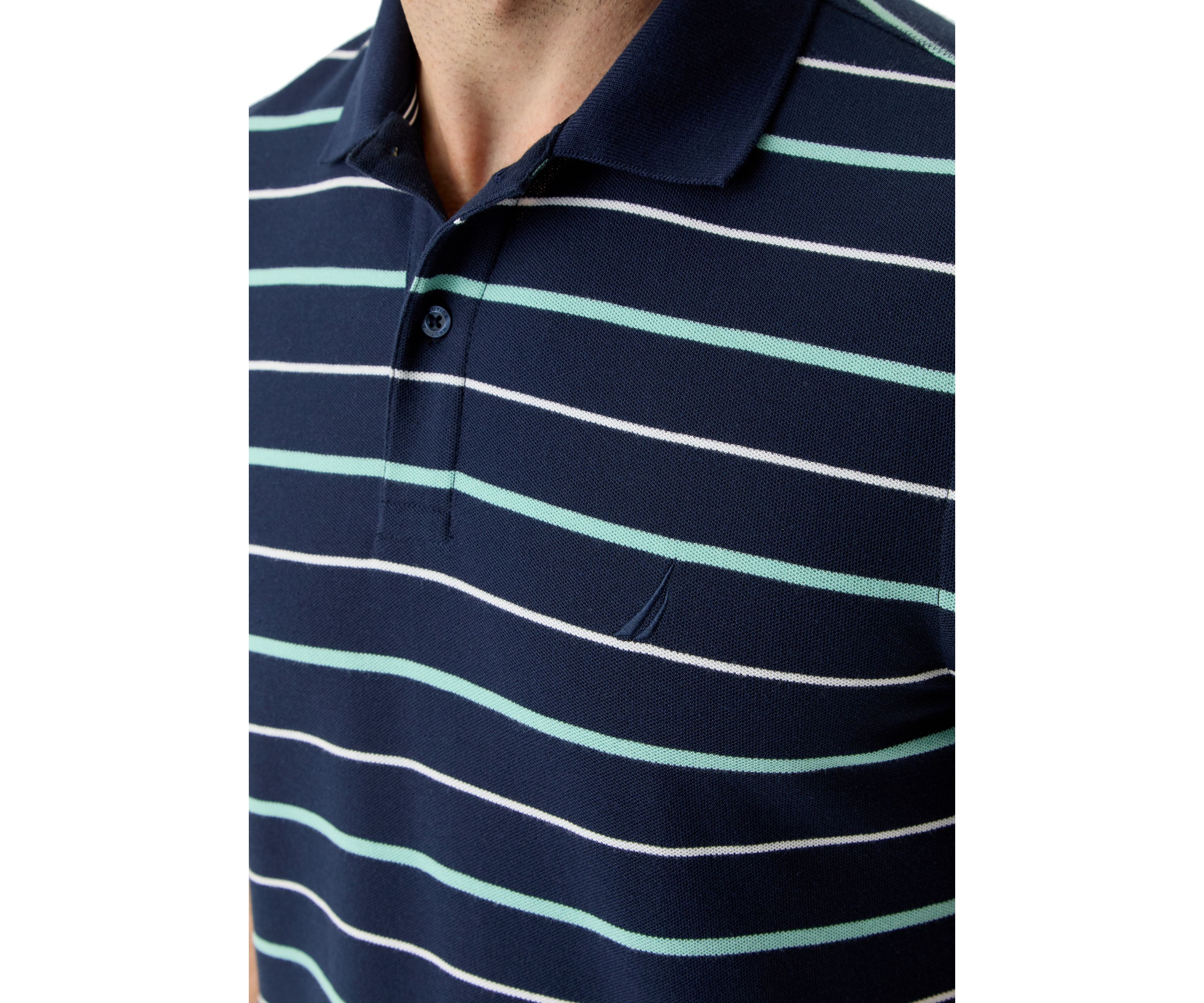 Classic Fit Striped Deck Polo Shirt