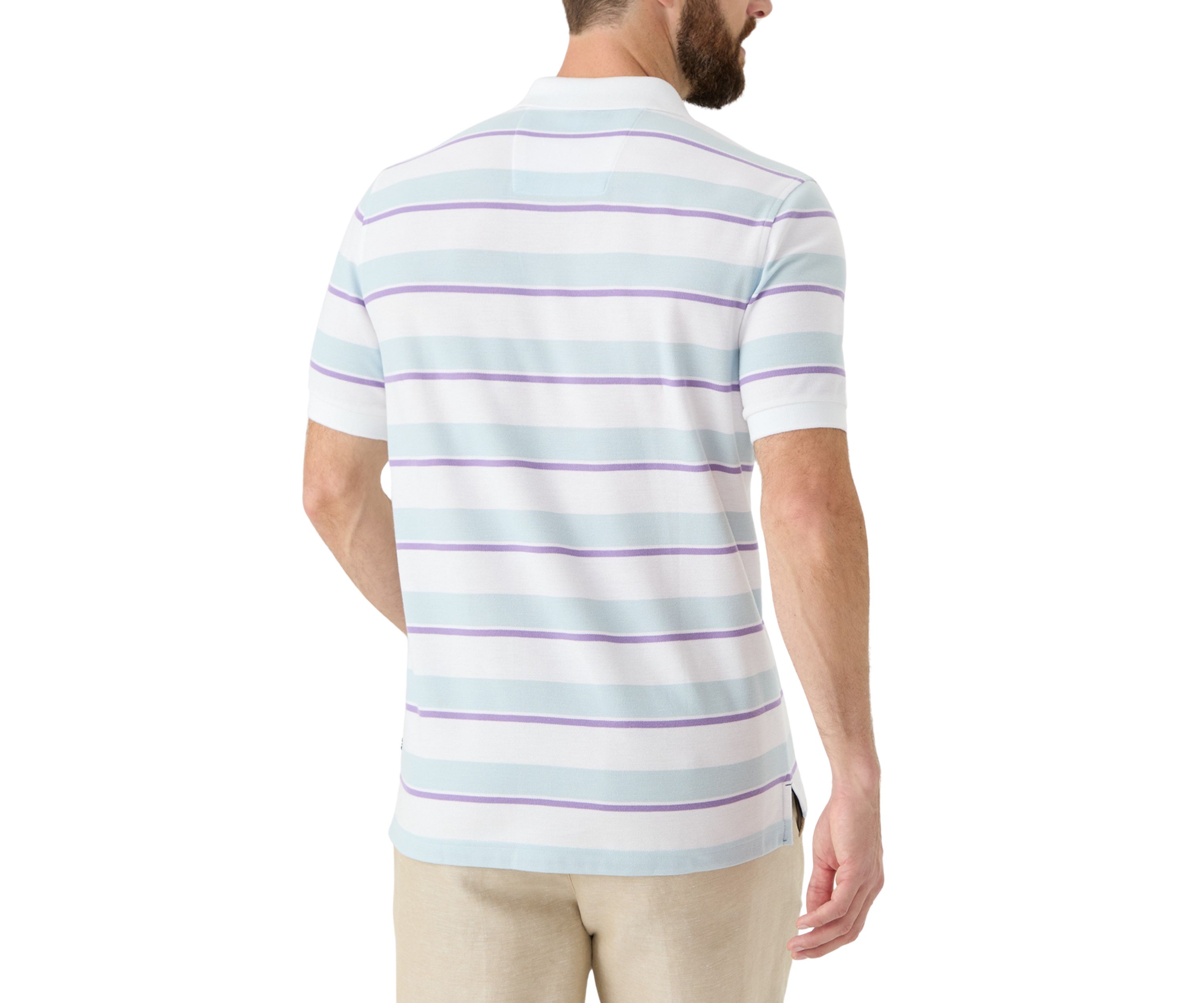  Classic Fit Striped Deck Polo Shirt