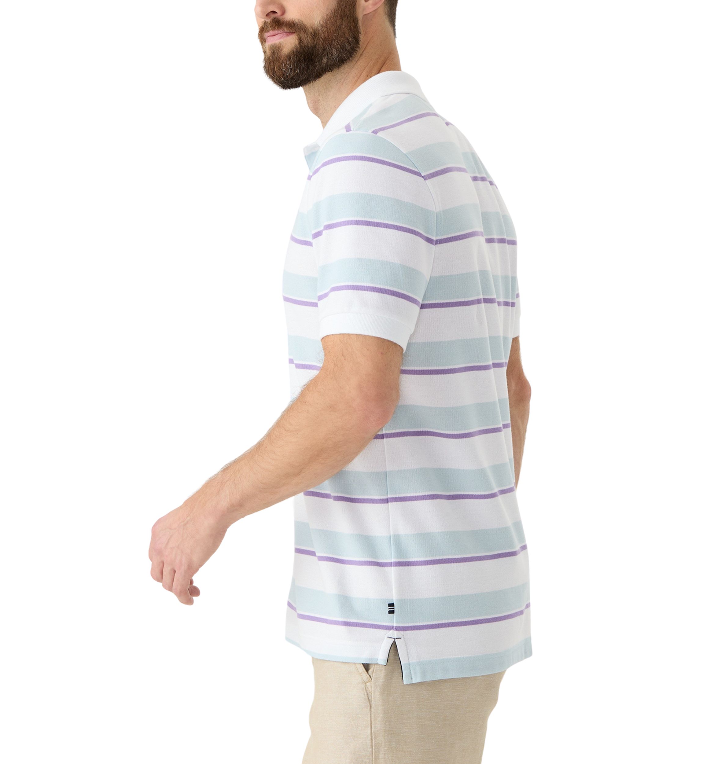  Classic Fit Striped Deck Polo Shirt