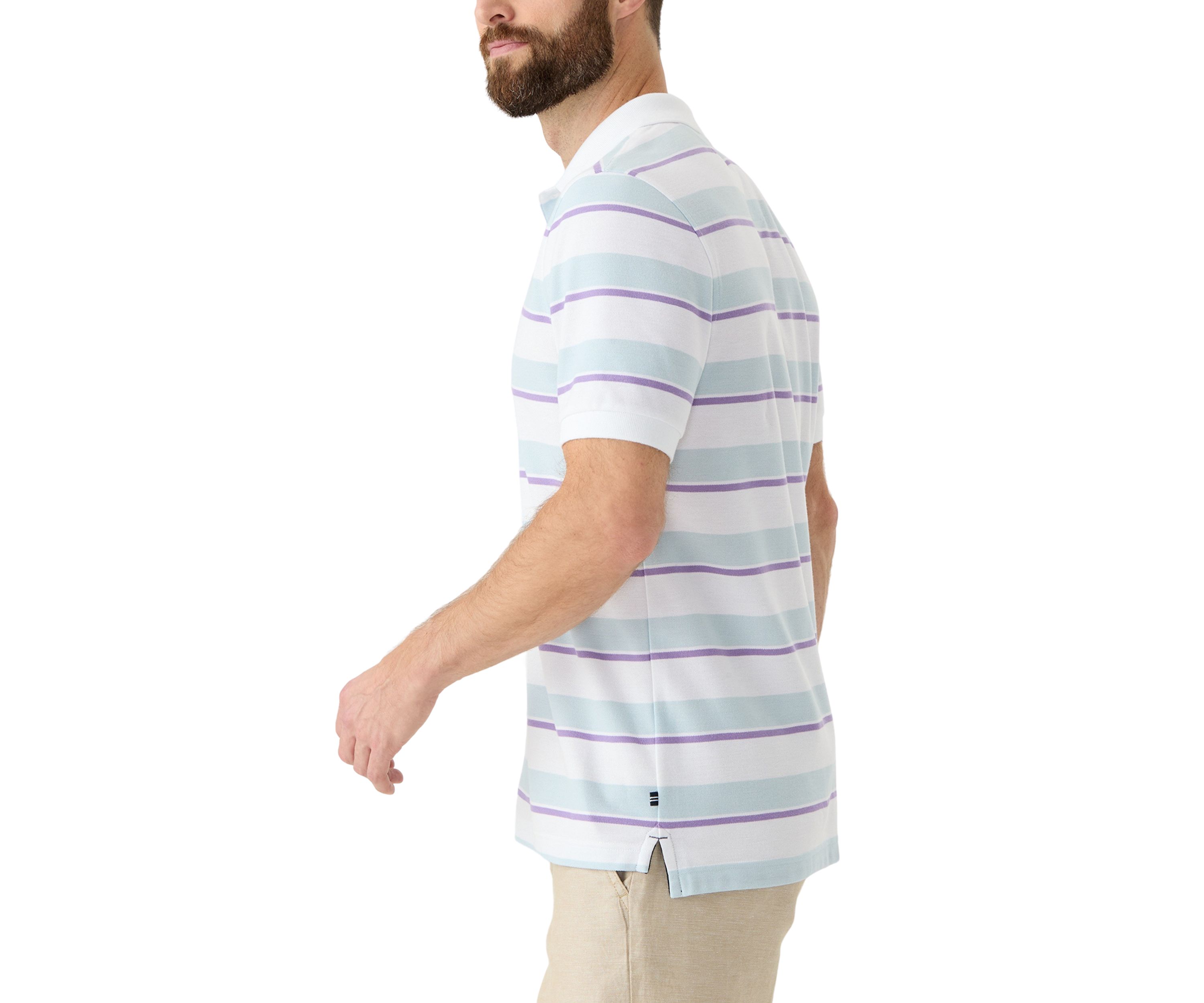  Classic Fit Striped Deck Polo Shirt