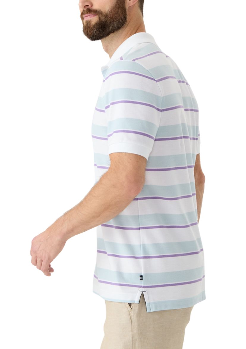  Classic Fit Striped Deck Polo Shirt
